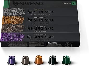 NESPRESSO Nespresso Coffee Roma, Arpeggio, Capriccio, Livanto, Ristretto Set of 5, 10 Pieces x 5 = 50 Pieces