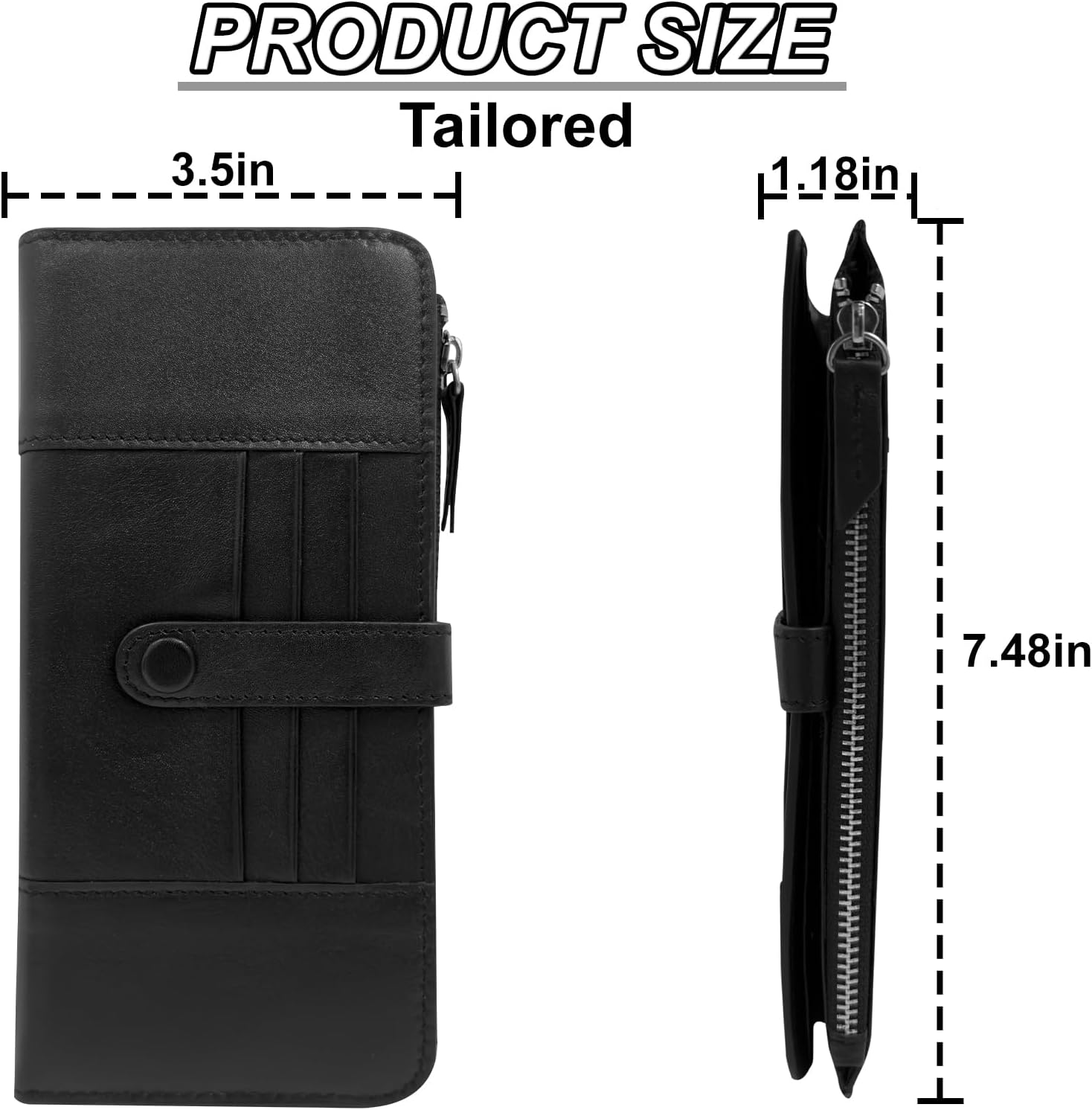 JIMMY LUCKY Premium Men's Genuine Leather Wallet – Slim Bifold Design with Multiple Card Slots & Cash Compartment – Stylish & Durable Business Wallet (JL2312LW-2) image 2