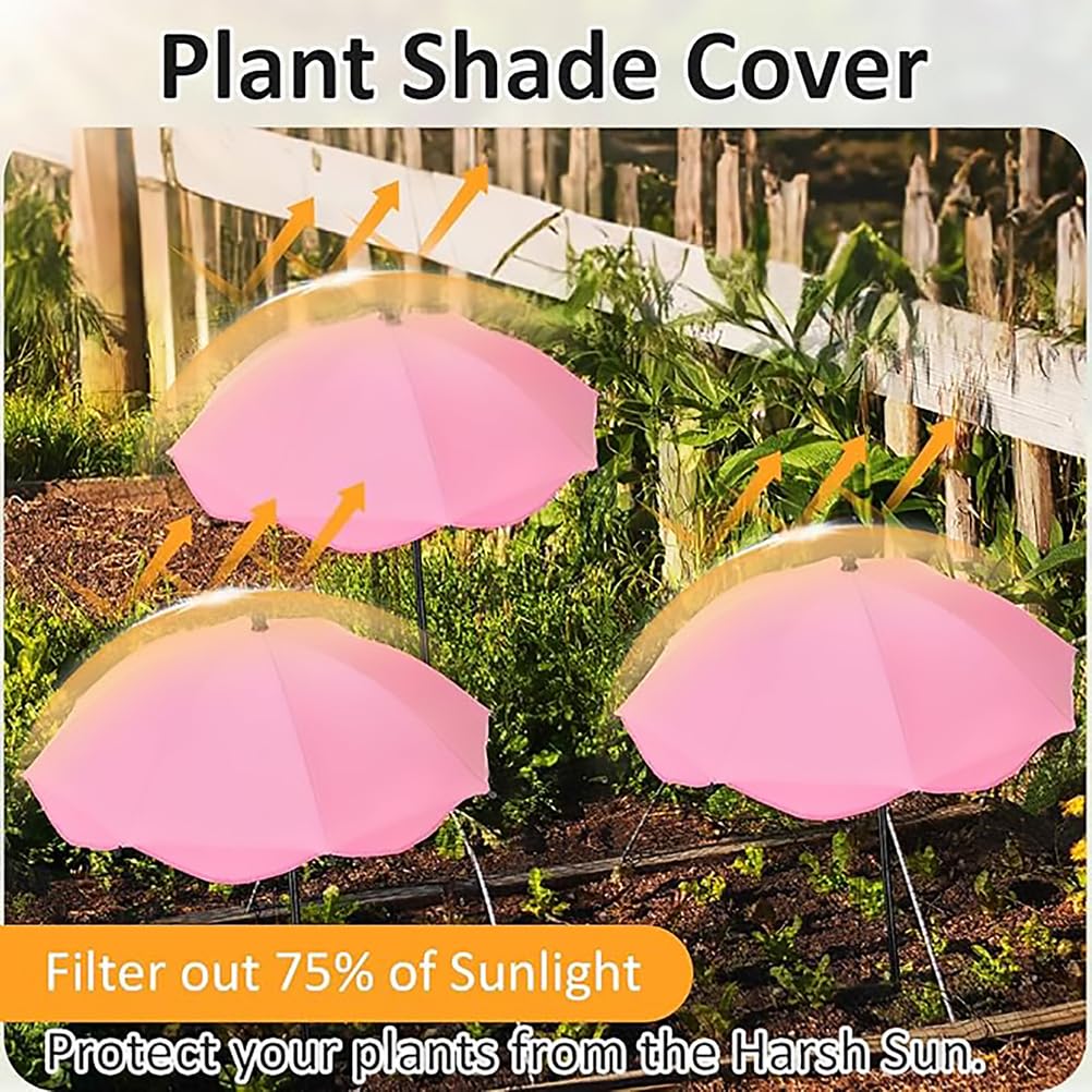 24" Angles Réglables Parasols pour Plantes D'Extérieur Parasol De Jardin Ombre pour Plante en Pot, Couverture D'Ombrage De Parasol De Plante De Jardin pour Fleurs De Patio, Plantes,4pcs