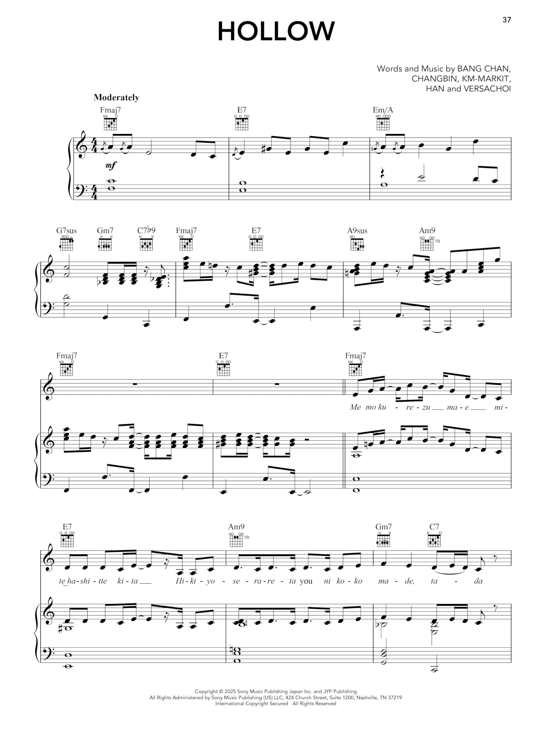 K-Pop Sheet Music Collection. Piano, Voix & Guitare.