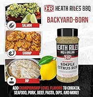 Vista 3 de Heath Riles BBQ Rub - Condimento Cítrico Simple, Receta Champion Pitmaster, Condimentos Legendarios Para Ahumar y Asar a la Parrilla, Más de 80