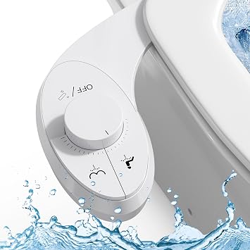 Bidet Attachment for Toilet UK,Couleeur Non-Electric Cold Water with Self-Cleaning Dual NozzleFrontal & Rear Wash, Ultra-Slim Adjustable Pressure Seat Attachment, CL03