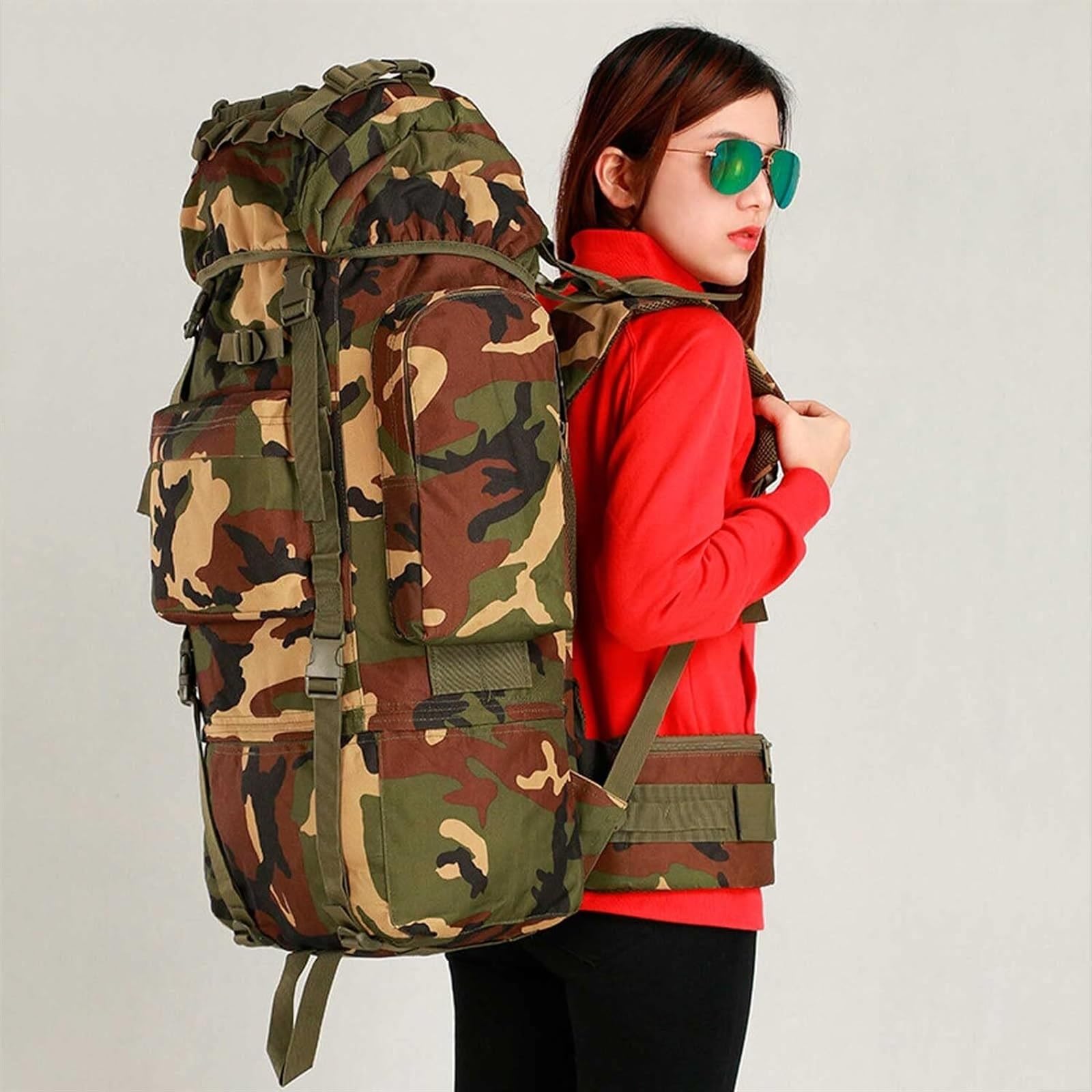 Plecak Turystyczny Plecak Trekkingowy Plecak Trekkingowy 65L Wodoodporny Plecak Turystyczny, Plecak Podróżny Do Sportów Górskich Torba Alpinistyczna(J)