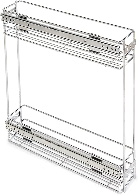 Emuca 8923611 Sliding pull out for kitchen cabinet made in chrome plated steel