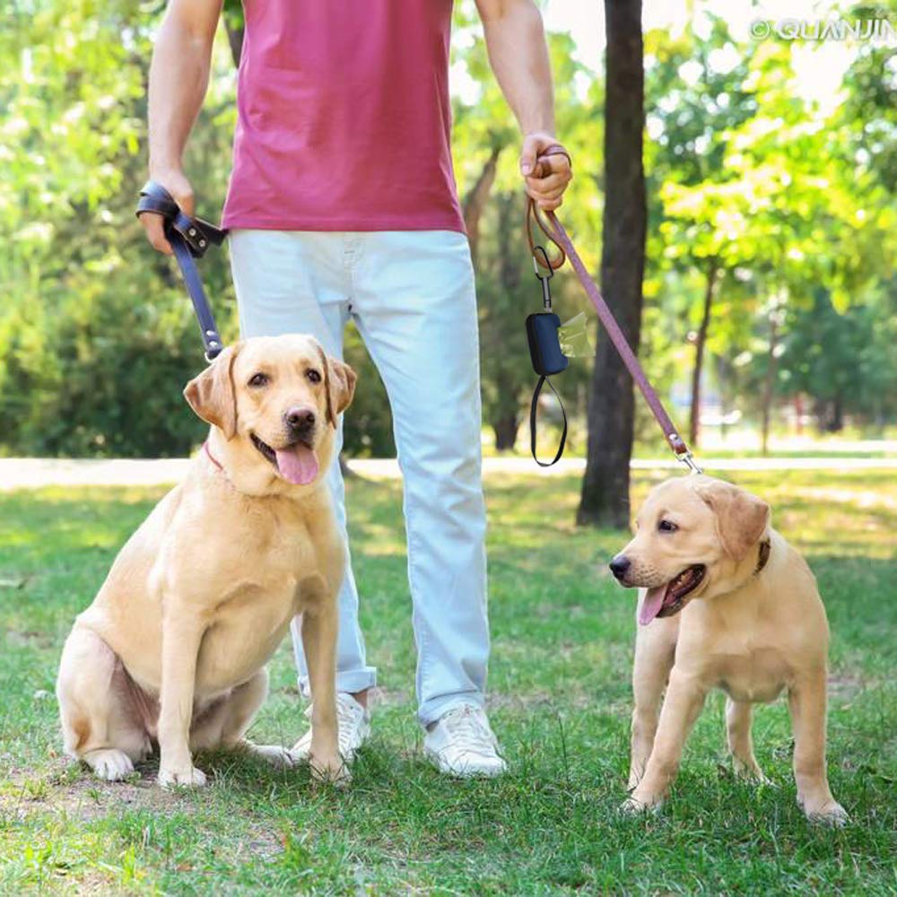 Teyyvn Bolsas de basura para perros con dispensador, 1400 bolsas sin perfume para excrementos (verde)