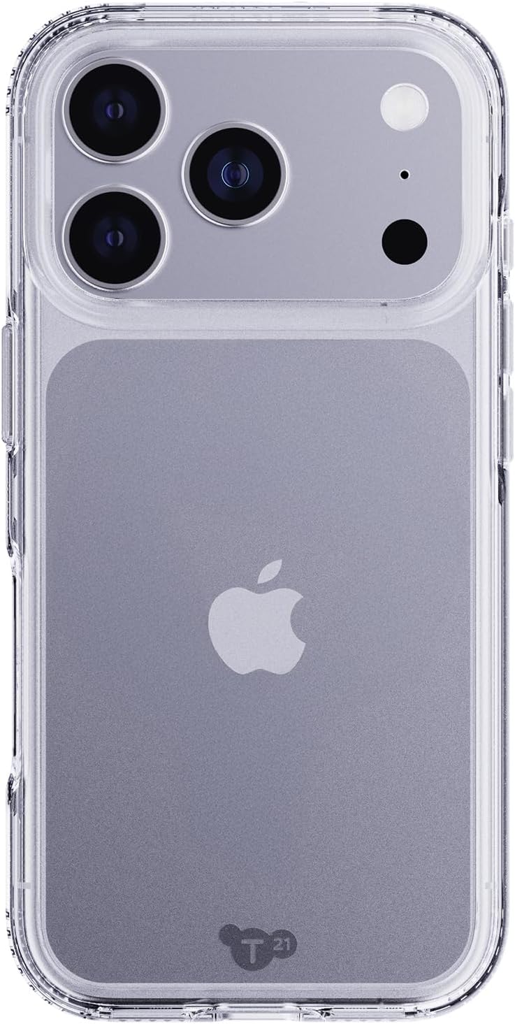 Tech21 EvoClear Case for iPhone 17 Pro – Clear | Slim Protective Case | Impact Protection | Wireless Charging Compatible