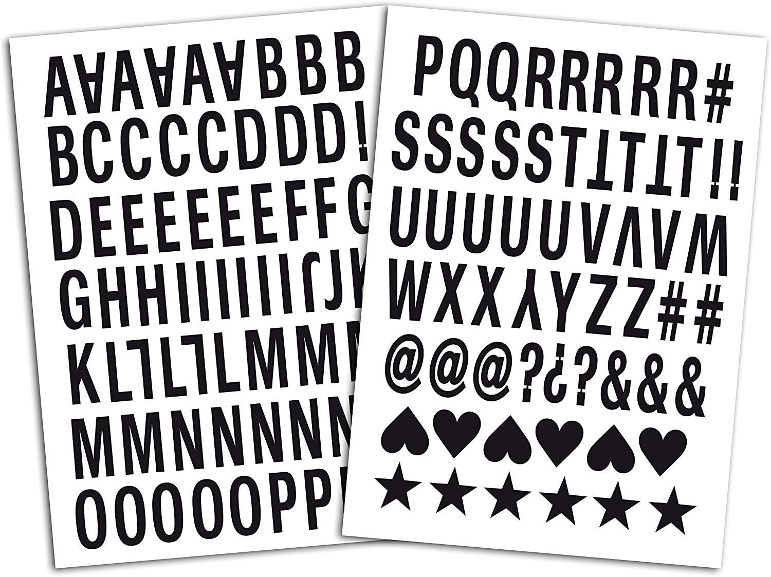 Toga Sheets of Iron-On Letters, Fabric, Noir - Majuscule Bâton, 15.5 x 27.5 x 0.1 cm