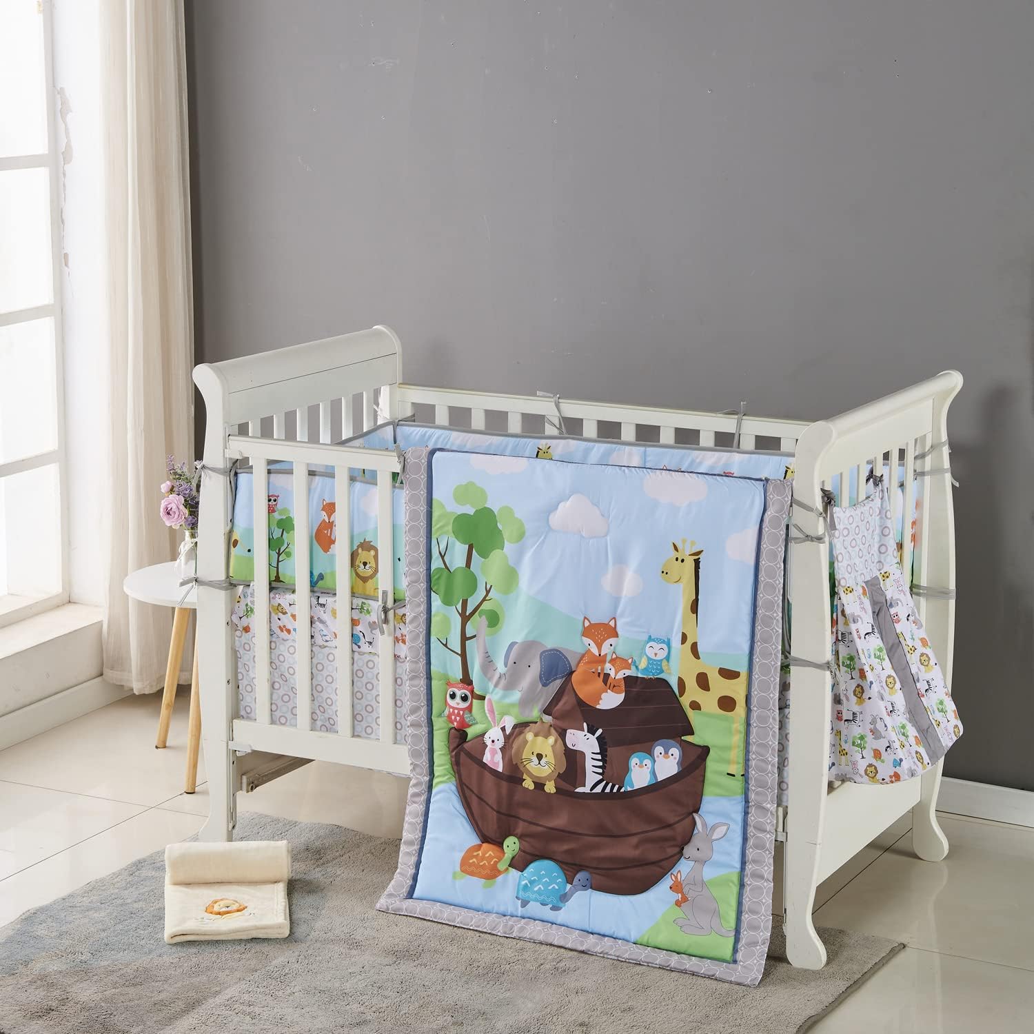 Diaper Stacker Baby Boy Baby Girl Nursery Crib Diaper Storage Organizer Hanging Bag Animal Pattern By JAHbaby (4)