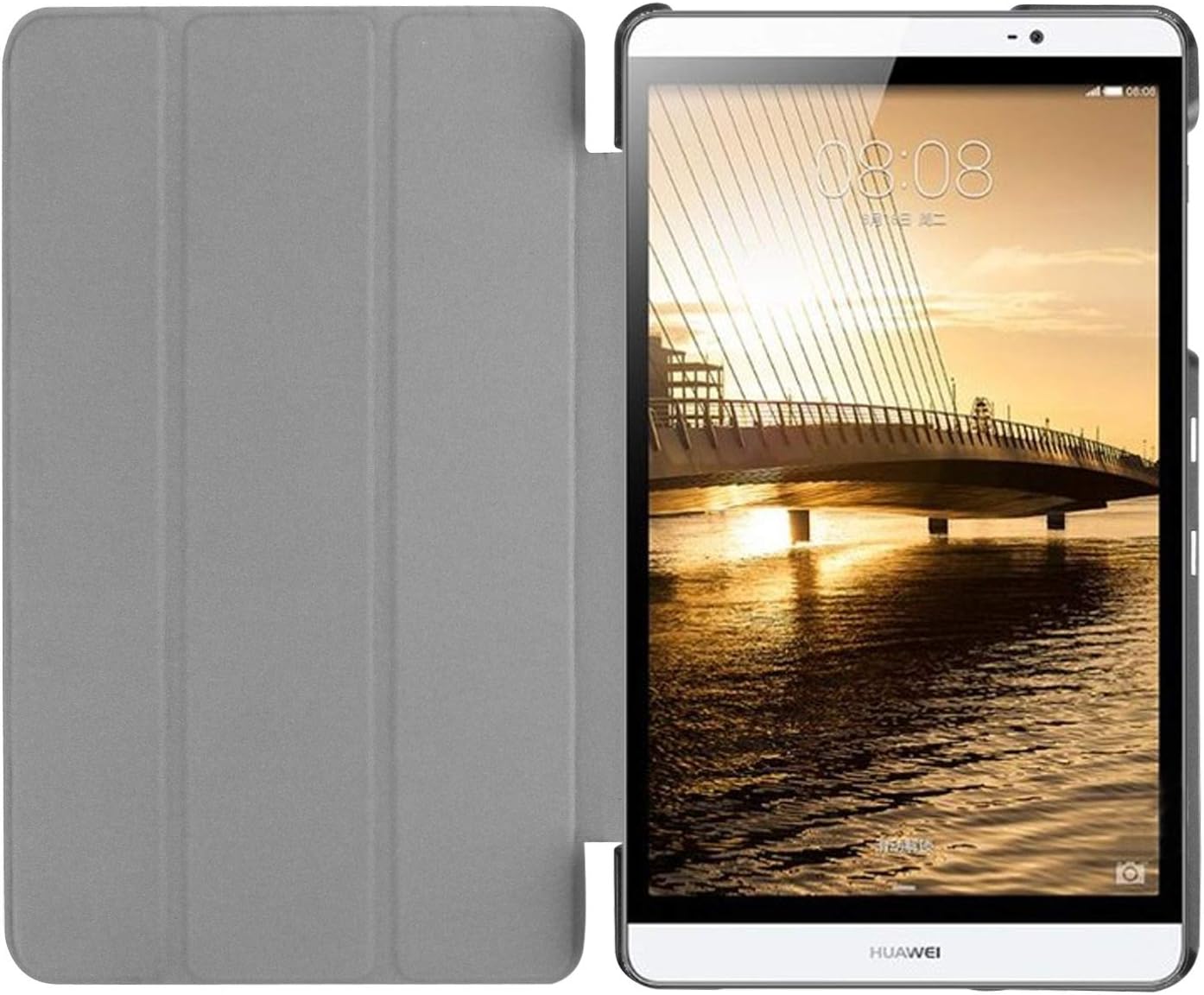 Compatible with Huawei MediaPad M2 8.0 801W-803L Tablet Case Leather Back Cover Protective Case Ultra Slim Bumper Full Body Protection Bracket Leather Case (Navy Blue)