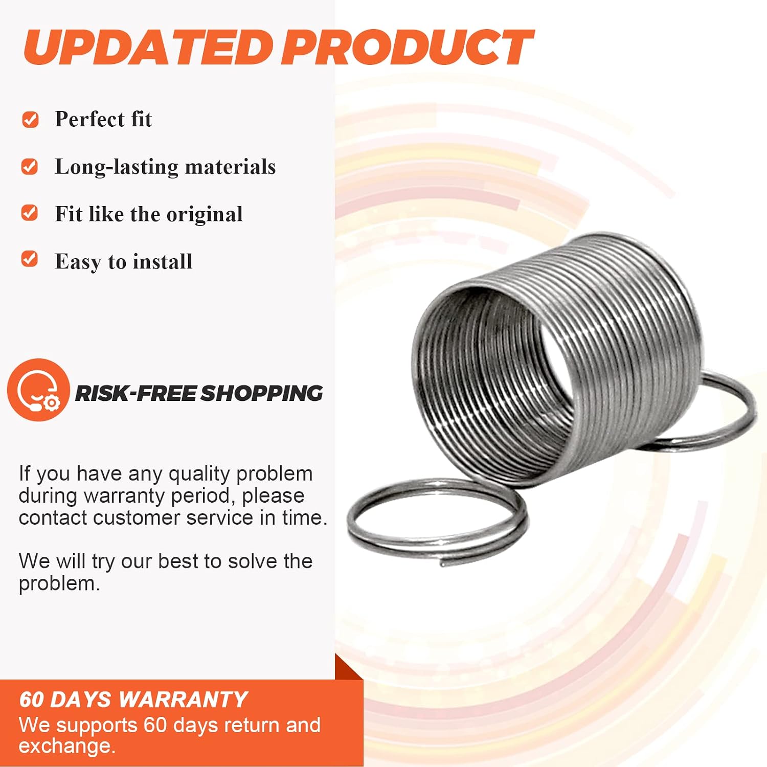 W10400895 Washer Suspension Tub Centering Spring (4 Pack) by Beaquicy - Fit for Ken-more Whirlpool Roper Crosley Washer mvwx600xl1 wtw4880aw1 rtw4740yq0 - Replace1938554 AP5263280 PS3497596 EAP3497596