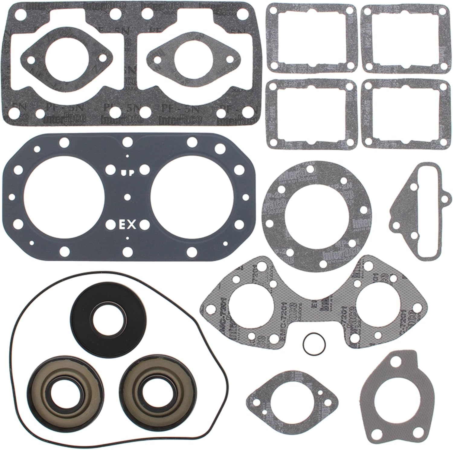 Vertex Gasket Kit with Oil Seals Compatible with/Replacement for Kawasaki JS 650 86 87 88 89 90 91 92 93 94 95 96 1986 1987 1988 1989 1990 1991 1992 1993 1994 1995 1996