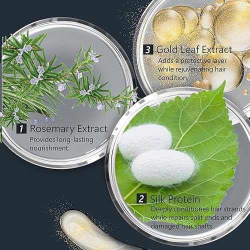 Miniatura 4 de SH-RD Protein Cream Gold Deluxe Edition | Acondicionador profundo para cabello seco dañado | Proteína para el cabello sin enjuague con romero y hoja