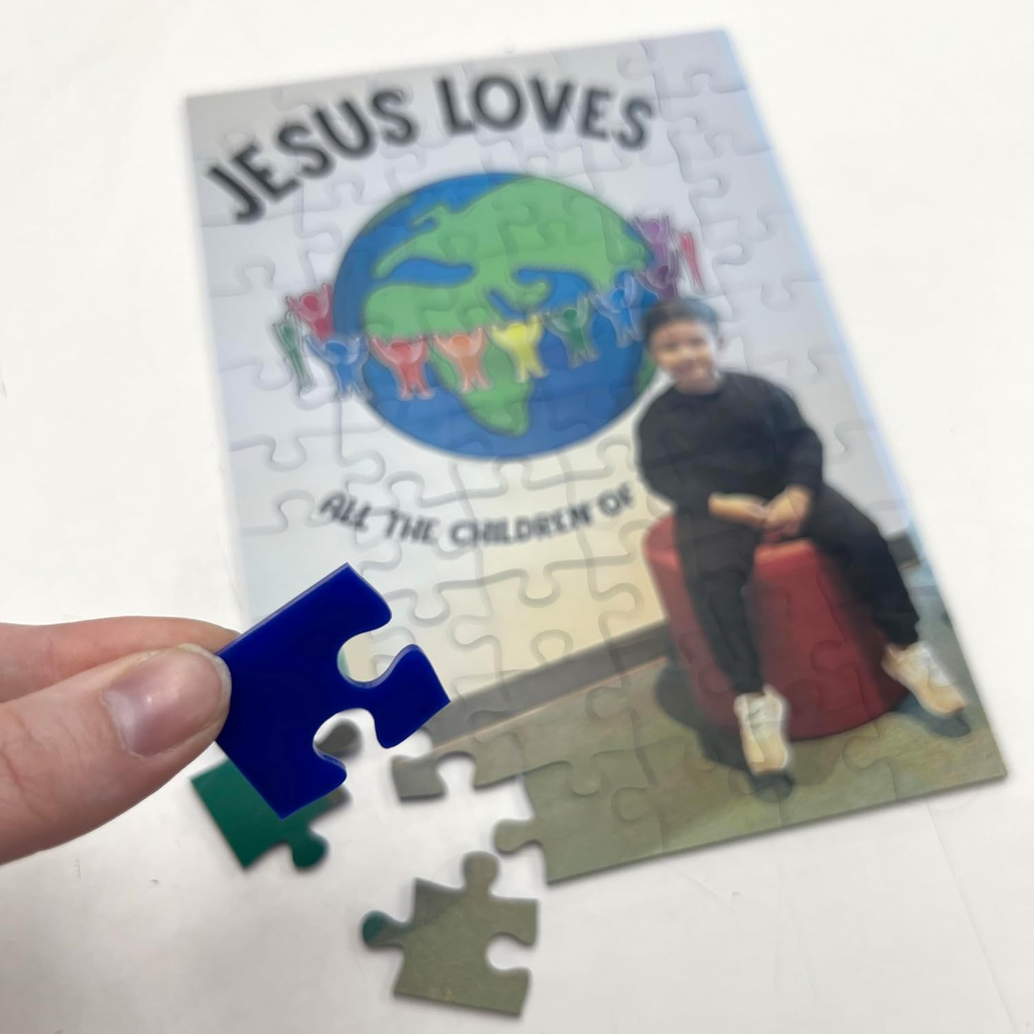 Custom Photo Puzzle from Picture | Upload Your Photo and Choose Color | 60 Piece Personalized Puzzle for Kids Toddlers Acrylic Puzzles Birthday Gifts for Toddler Boy Girl