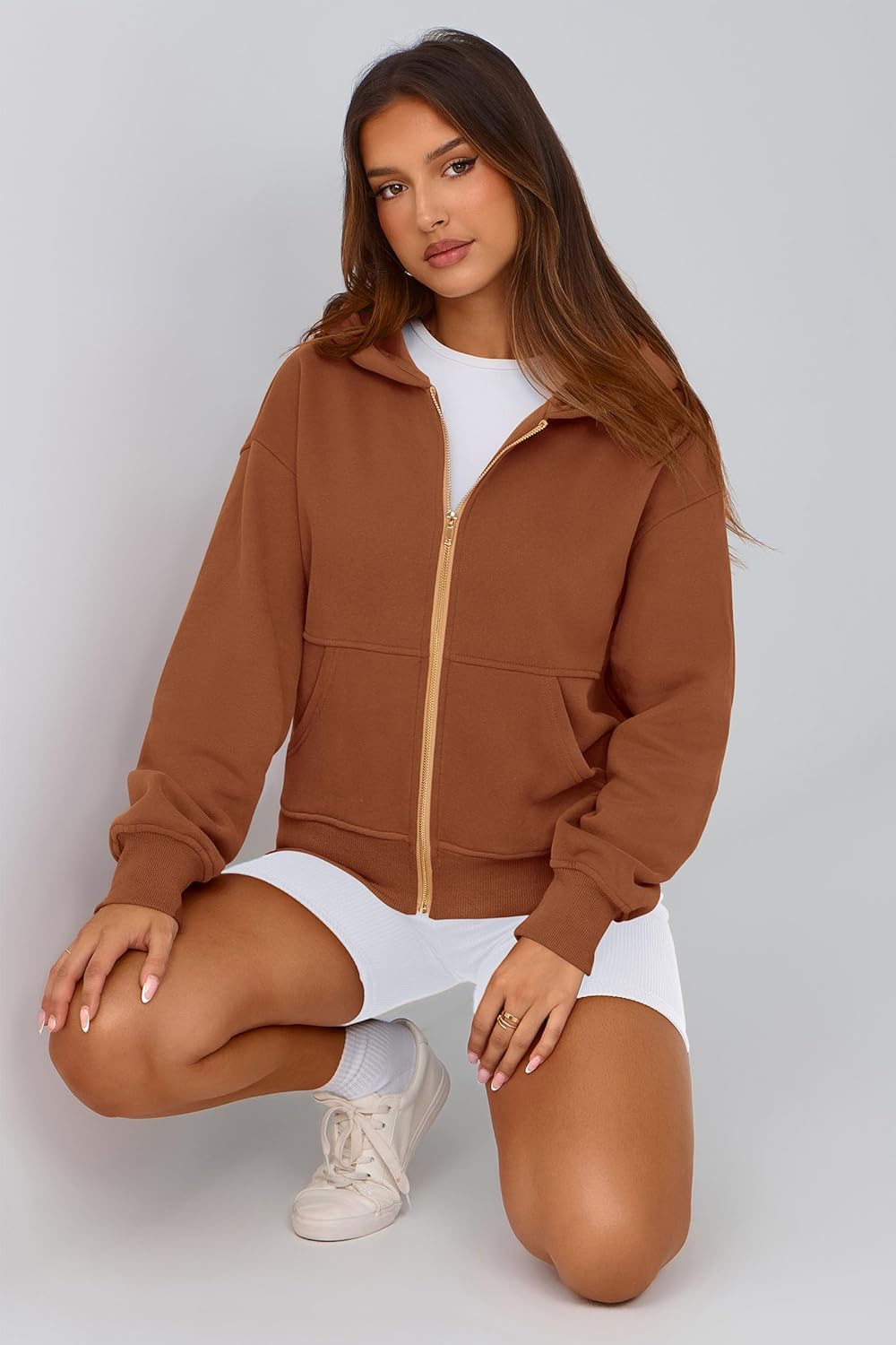 PRETTYGARDEN Hoodies for Women Sweatshirt Zip Up Hoodie Fall Fashion 2026 Trendy Long Sleeve Jackets Winter Clothing Outfits - Image 8