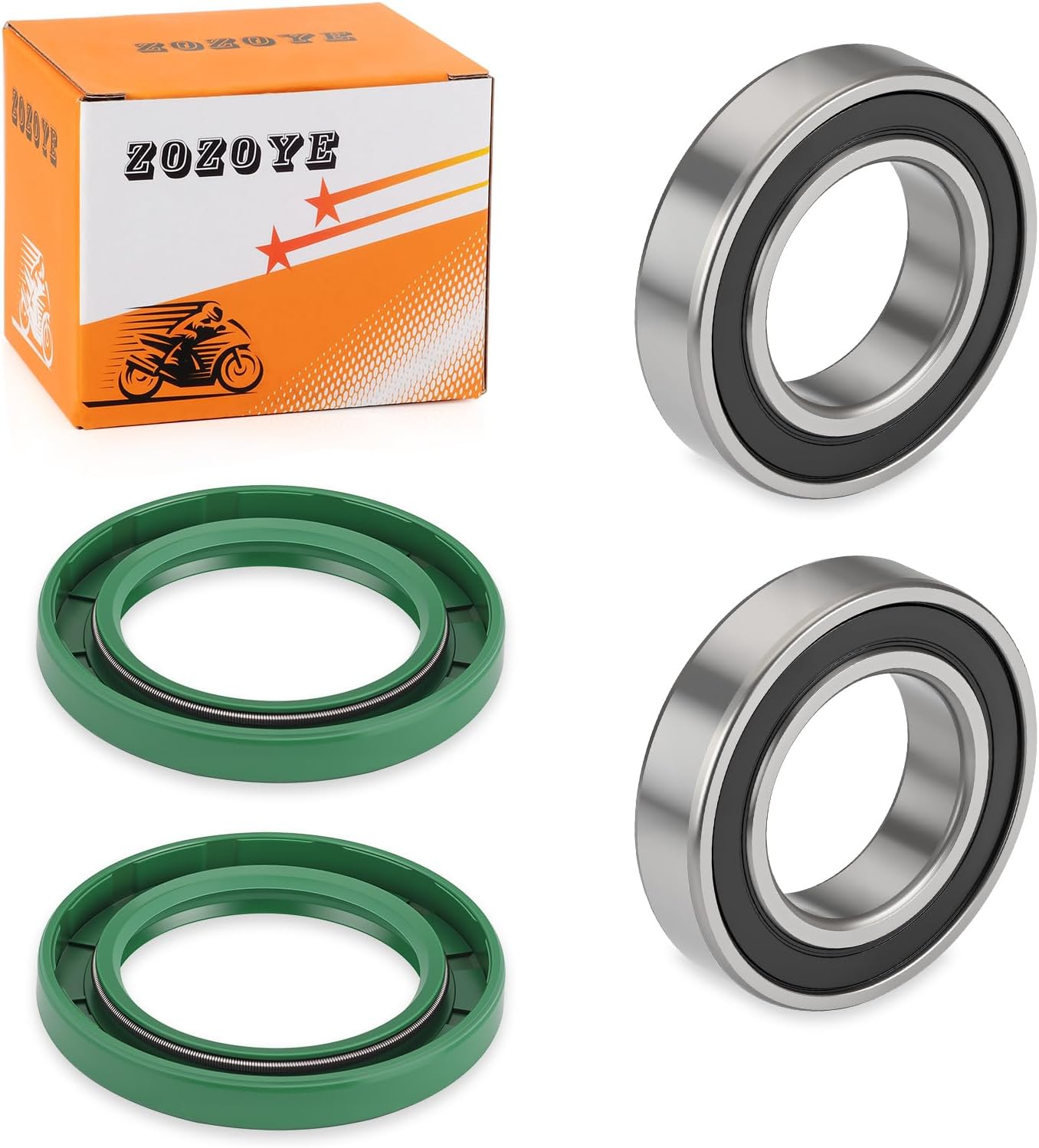 For Yamaha Banshee Raptor Breeze Grizzly 125 200 350 660R YFZ350 Rear Axle Wheel Bearings w/Seals 1987-2010 93102-43341-00
