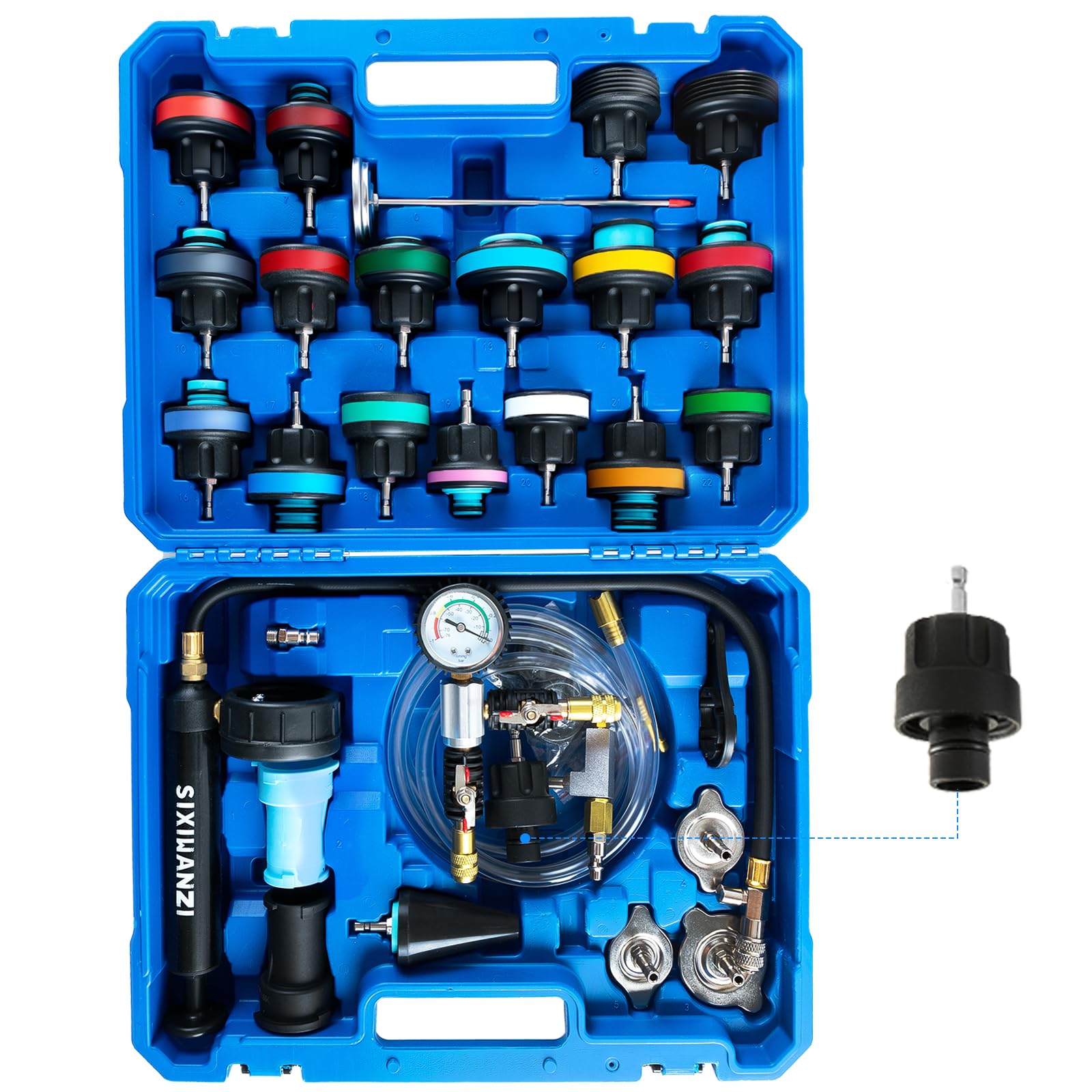Photo 1 of SIXIWANZI Coolant Pressure Tester & Radiator Vacuum Refill Kit