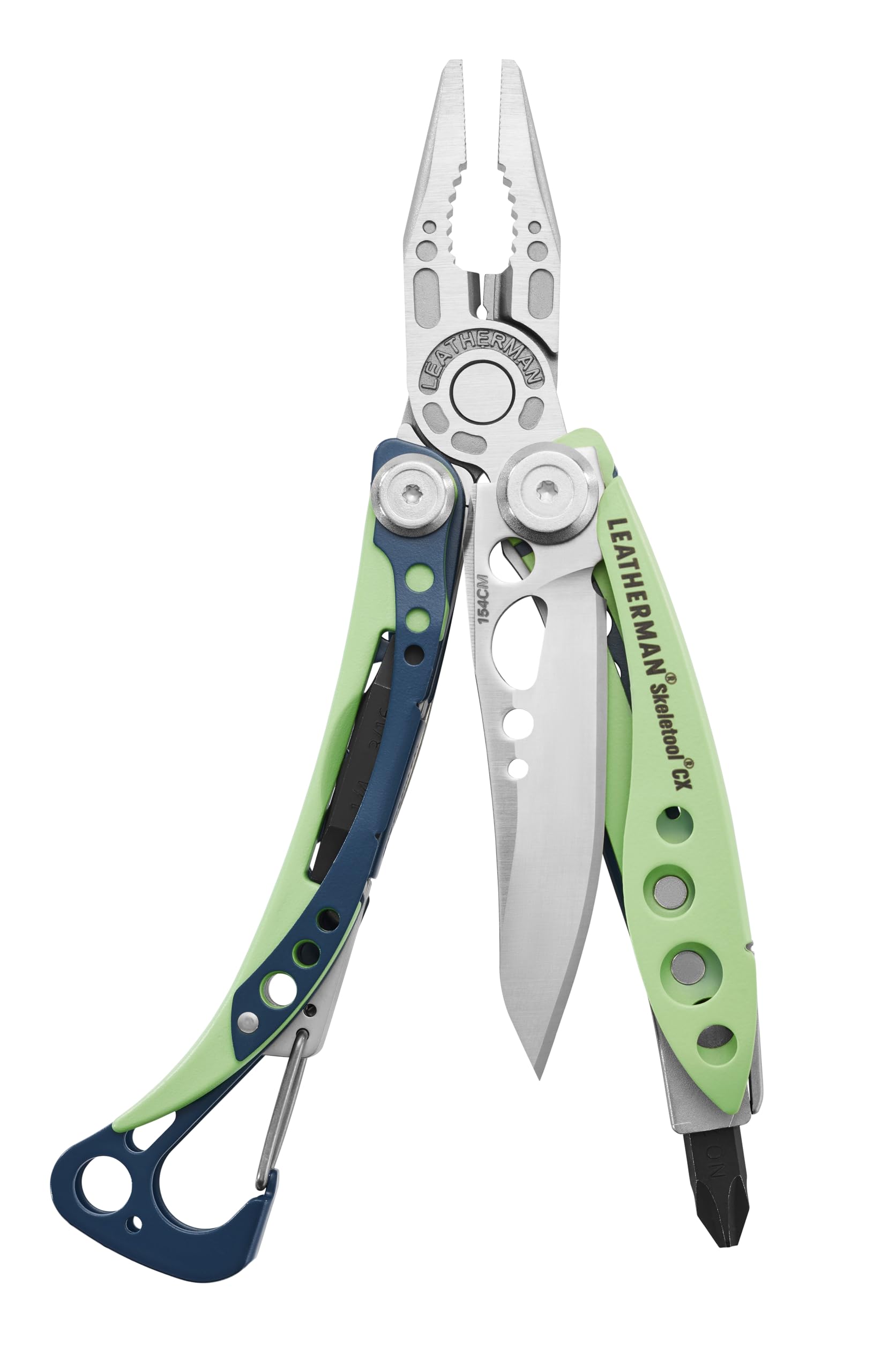 Leatherman Skeletool CX - 7-in-1 Camping & Survival Multi-Tool, Stainless Steel, Made in USA, Green, Verdant