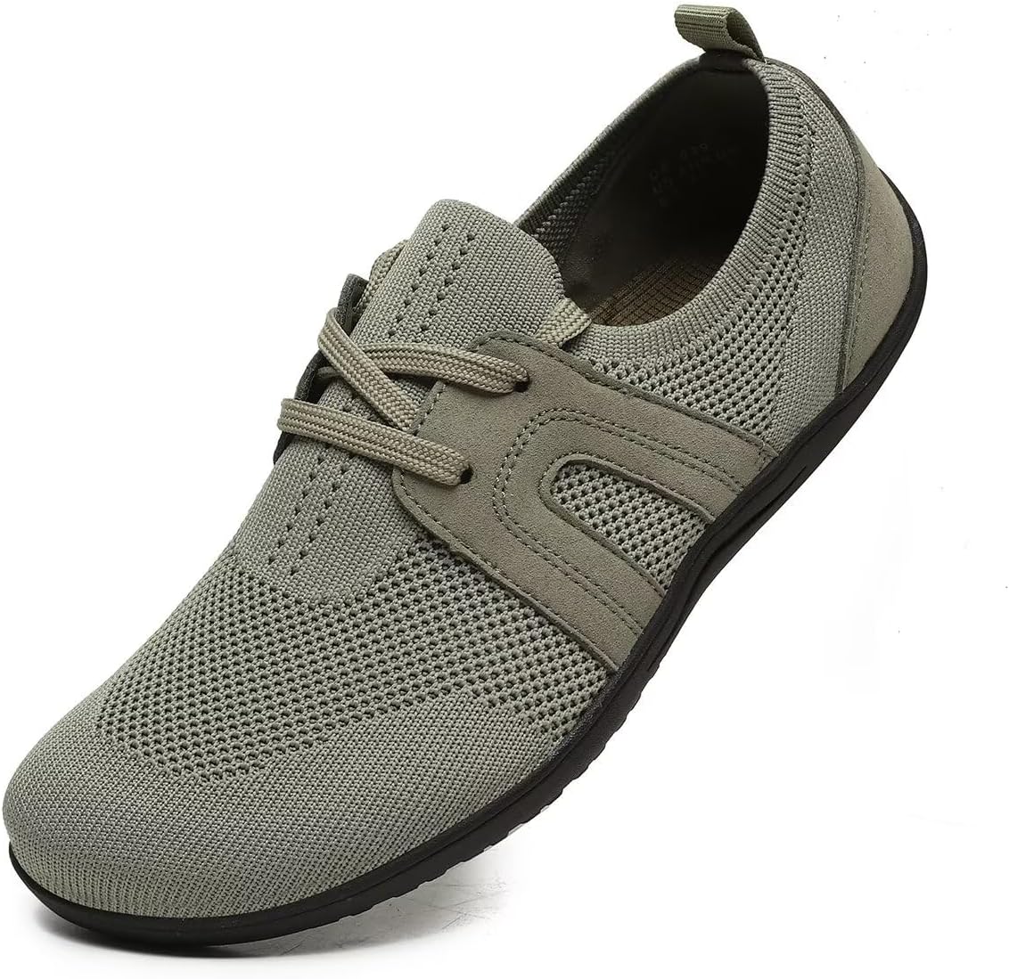 Women's Wide Toe Minimalist Barefoot Walking Shoes Knit Comfortable Mesh Lace-up Shoes Casual Tennis Gym Athletic Sneakers