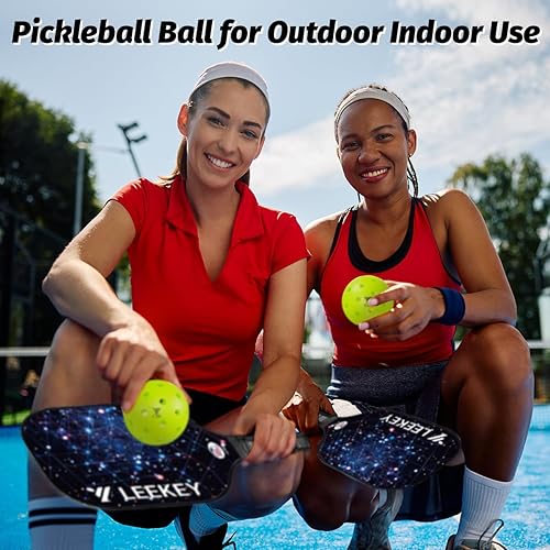 Miniatura 7 de LEEKEY Pickleball Balls- 40 Hole Outdoor Pickleballs,412 Pack Pickleballs Set with Mesh Bag, High Bounce & Durable Pickle Balls,Pickleball