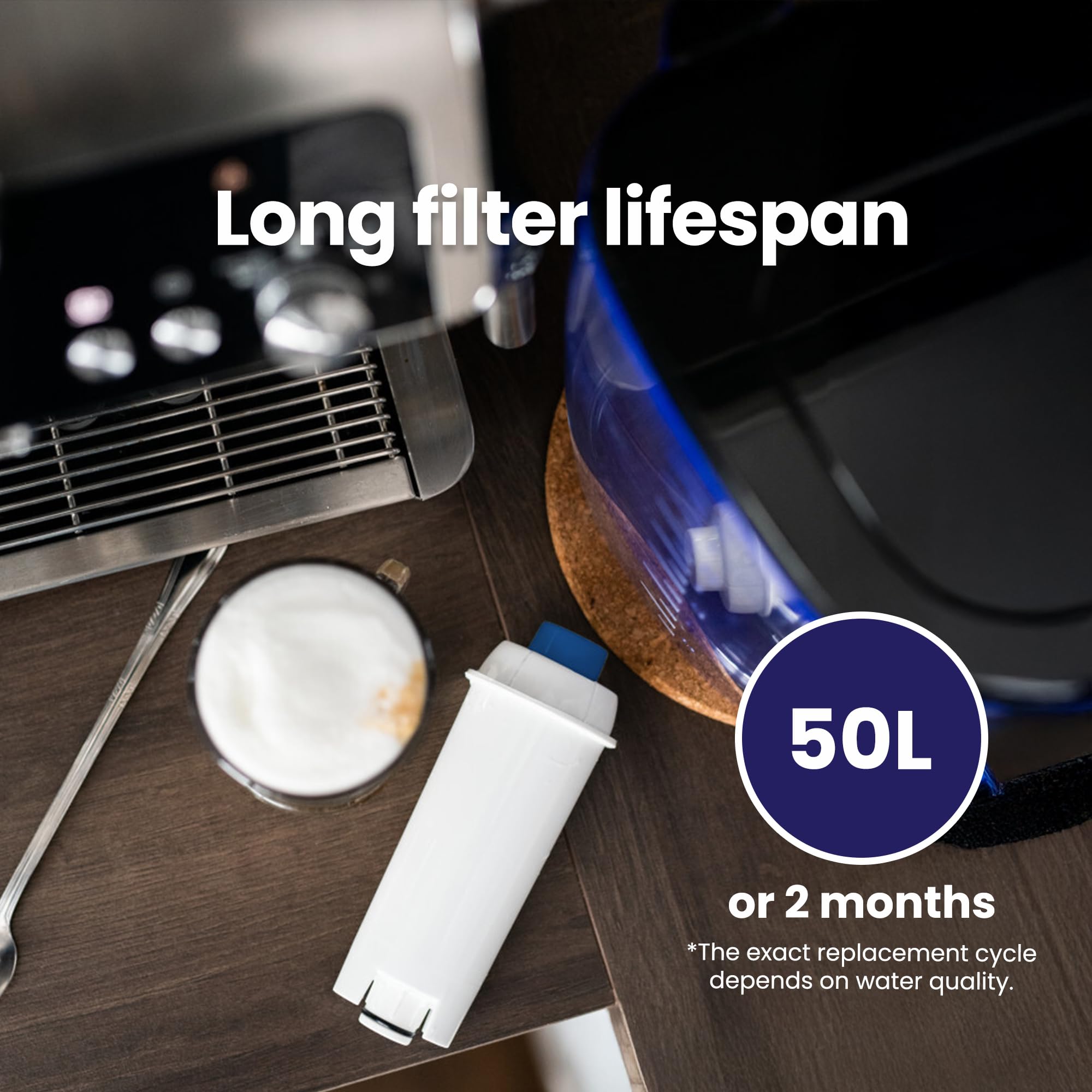 Aquafloow Filtre à Eau DLSC002 Compatible avec Machine à Café et Expresso DeLonghi® Magnifica® S, Eletta Explorer®, Dinamica®, PrimaDonna® et Série ECAM Cartouche Filtrante de Remplacement (10x)