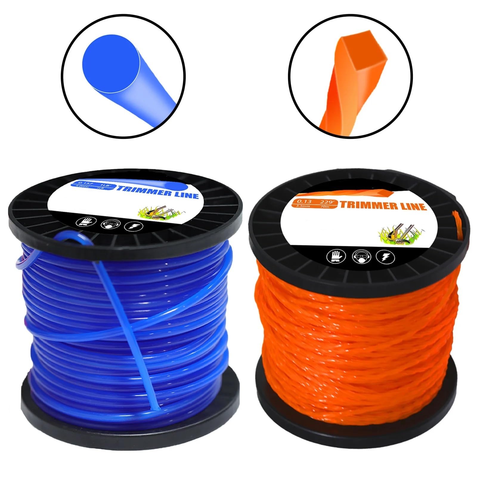 Hilo De Desbrozadora 32-100M 2,7mm 3,0mm 4,0mm Nylon, Compatible con STIHL, Accesorio for Cortacésped Desbrozadora(2.4mm100m)