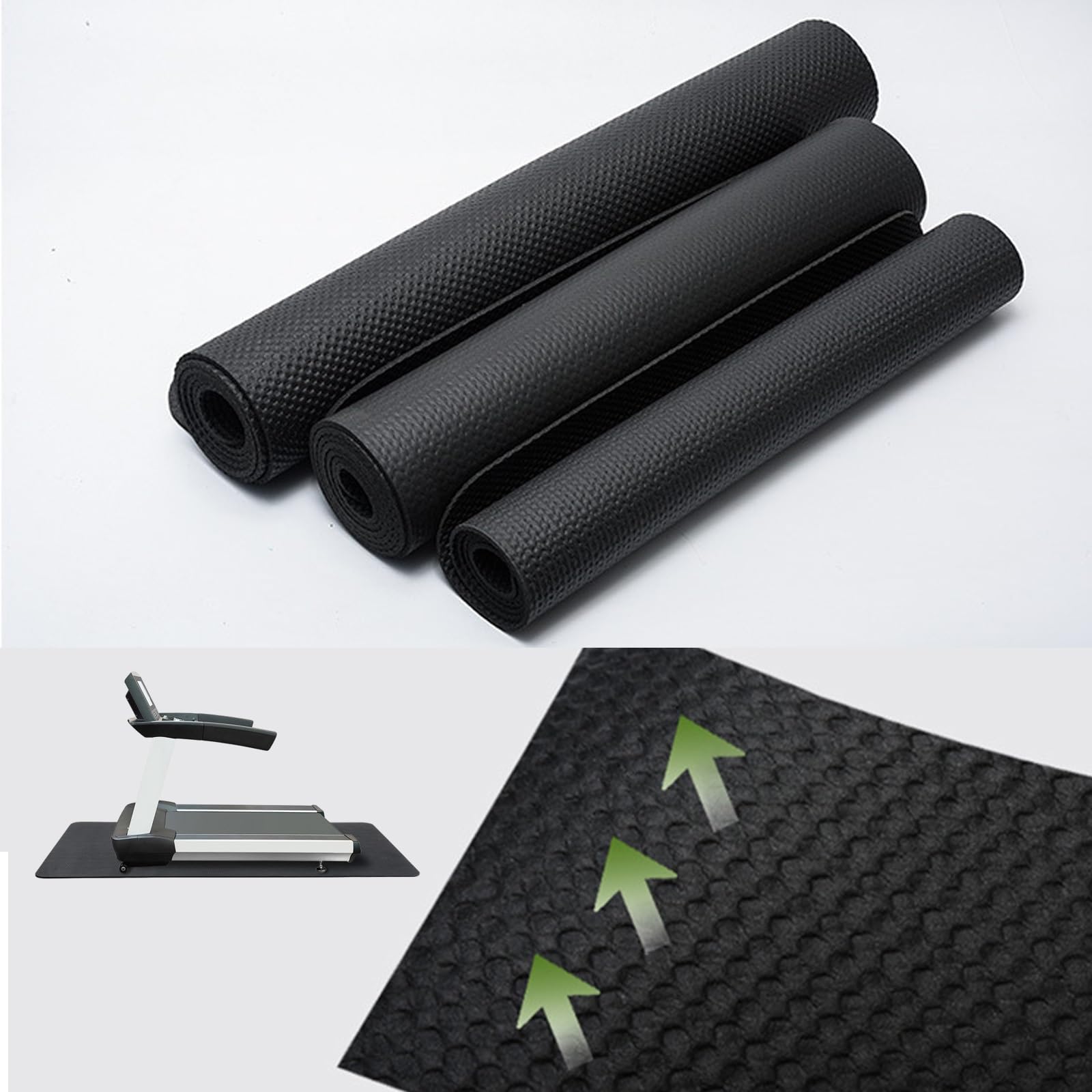 HJXGQJM Alfombrilla para Cinta De Correr, Equipo De Ejercicio, Tapete Protector Resistente para Debajo De La Bicicleta Estacionaria(190x85cm)
