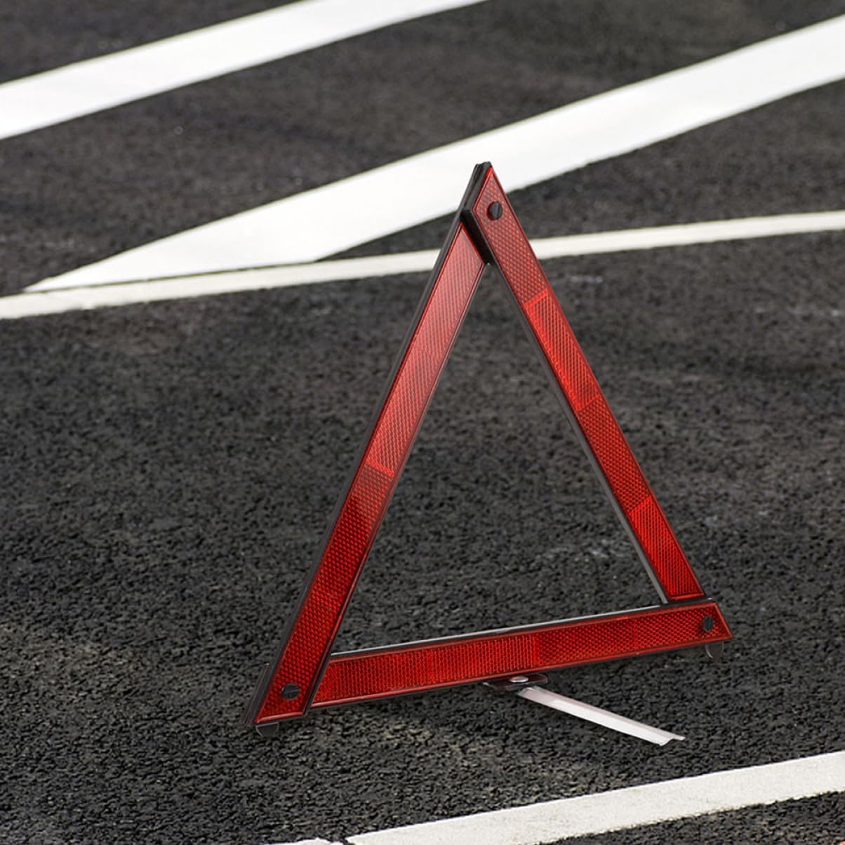 GLEAVI 5pcs Car Kit Warning Safety Triangle Foldable Roadside Sign Reflective Car Triangles Emergency Tool