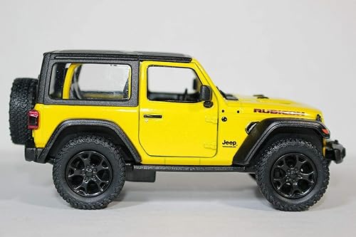 Miniatura 37 de KiNSMART - Jeep Wrangler Rubicon Off Road 4x4 5 pulgadas Escala 1:34 Die Cast Modelo Réplica de Coche de Juguete Opentop Juego de 4 Opentop