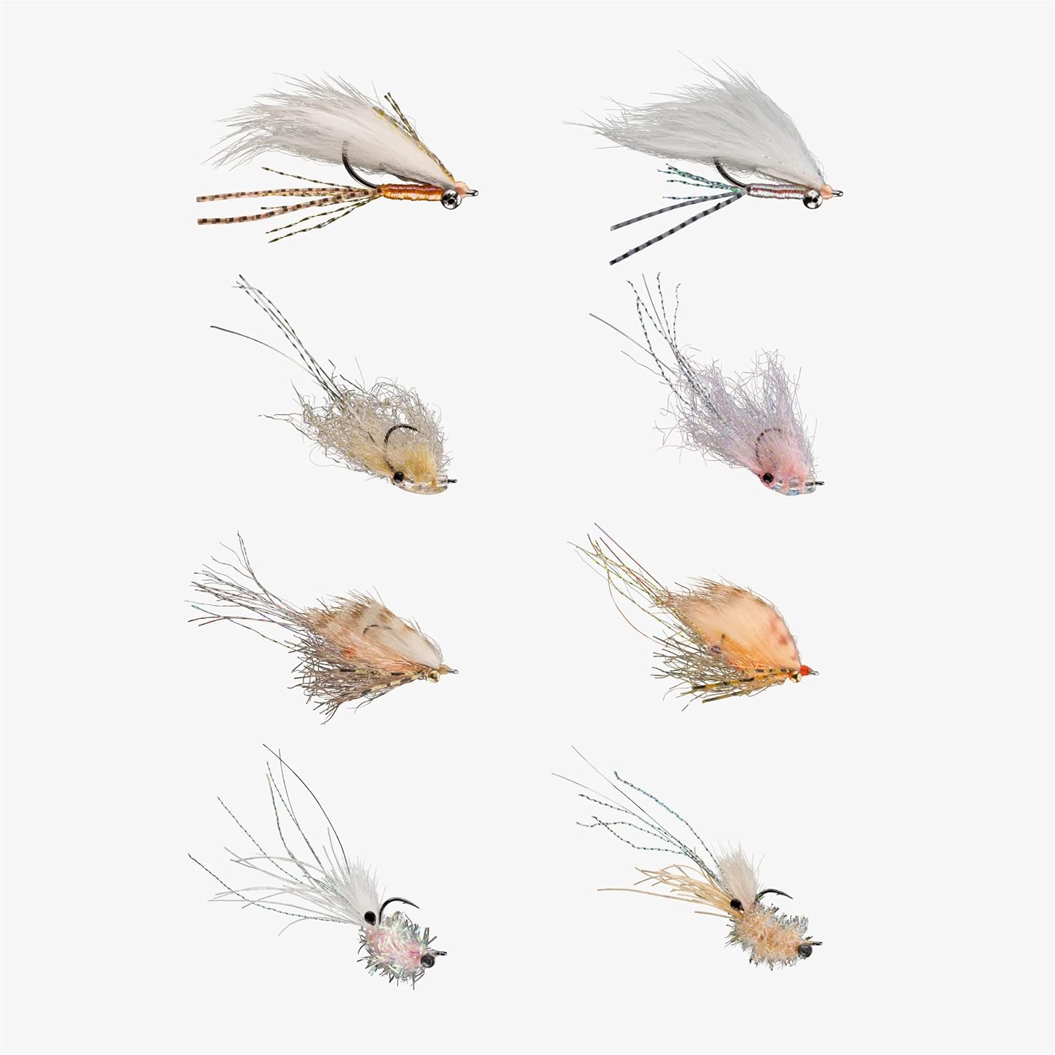 RIO Products Fly Fishing Flies Kit Assortment for Saltwater Fishing, Signature Flies for Bonefish, Permit, and Tarpon, 7/8/10pcs