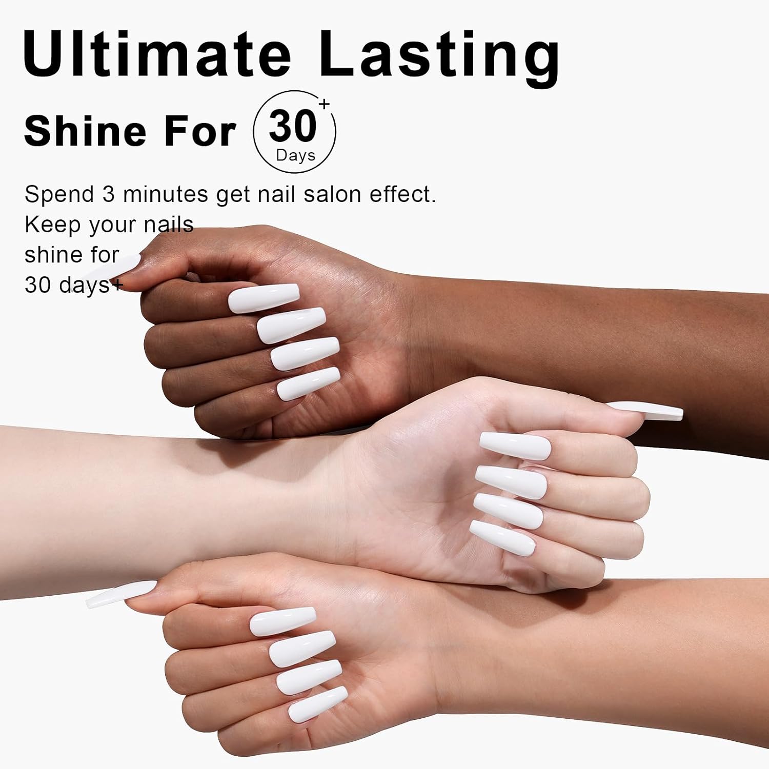 L'UGX Professional Nail Lamp with nail Arm Rest + White Gel Nail Polish