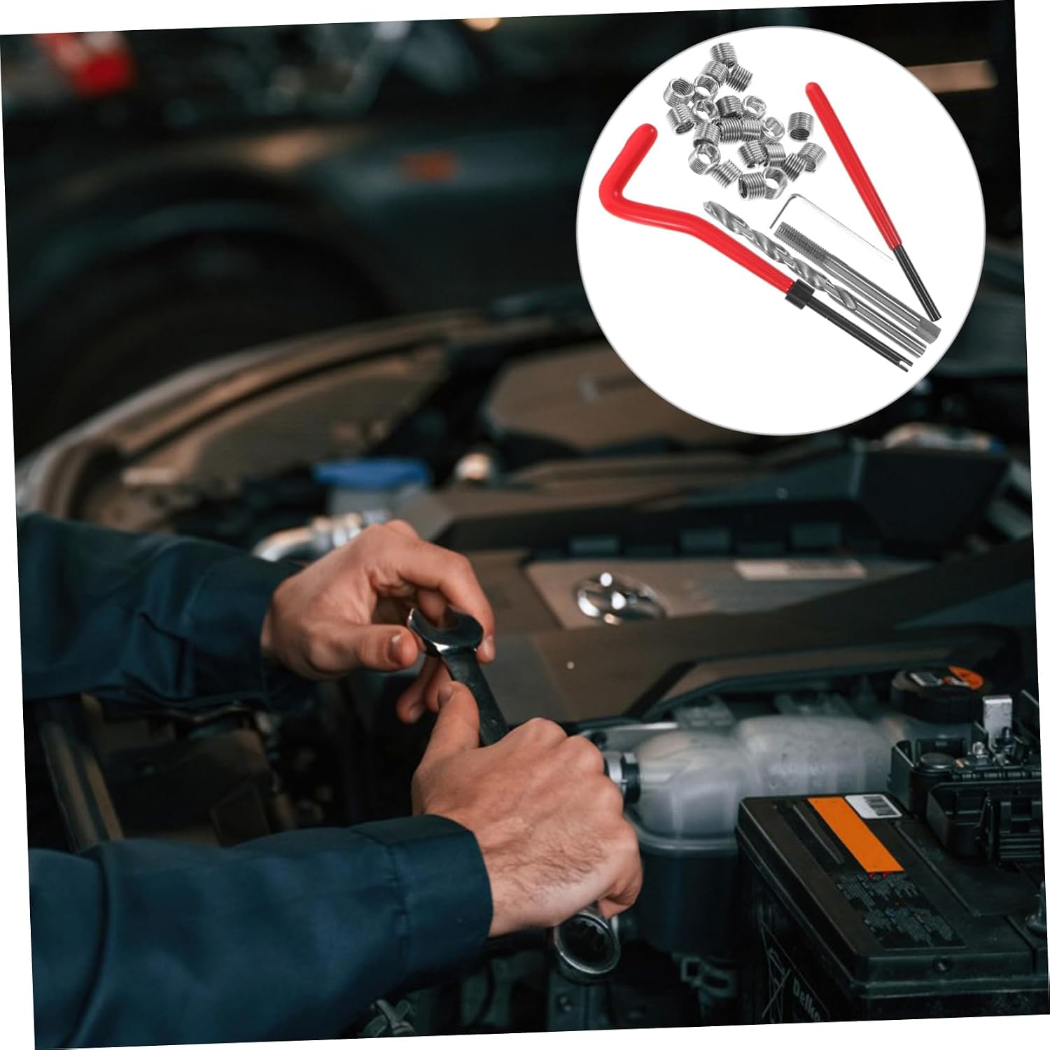 BESTOYARD 1set Thread Repair Kit for Automotive Use Essential Tool for Stripped Screw Restoration Dependable Thread Insert User-Friendly Design for