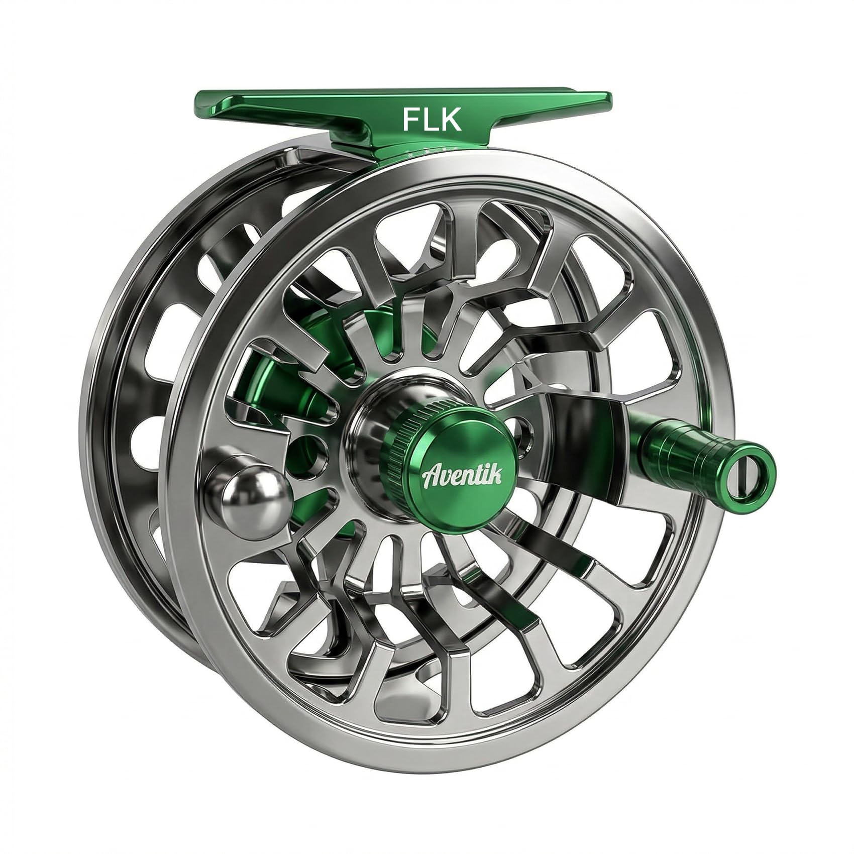 Aventik FLK II Fly Fishing Reel Aluminum Trout 3/5, 5/7, 7/9wt Large Arbor Freshwater Fly Reel with Line.