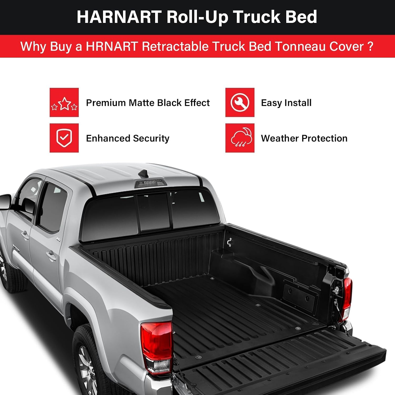 Retractable Soft Roll-Up Truck Bed Tonneau Cover Compatible with 2022-2026 Toyota Tundra (5.5'/66") Retractable Hard Truck Bed Cover Compatible with Key Lock