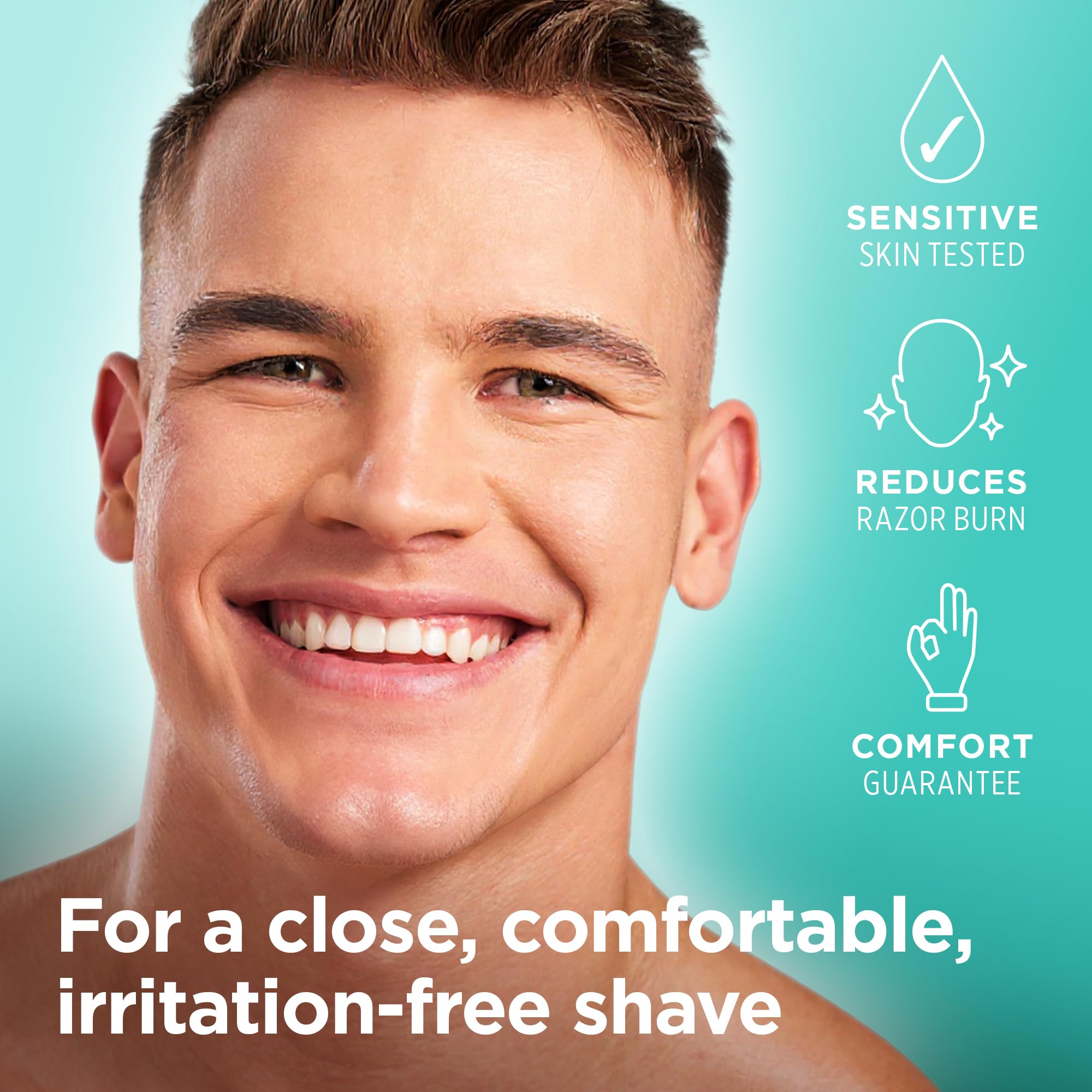 King of Shaves Gel de Afeitar Antibacteriano para Hombre Pack Cuádruple 4 x 175ml, Gel Bajo en Espuma para Piel Sensible, Aloe Vera y Árbol de Té, Vegan, 96% Natural