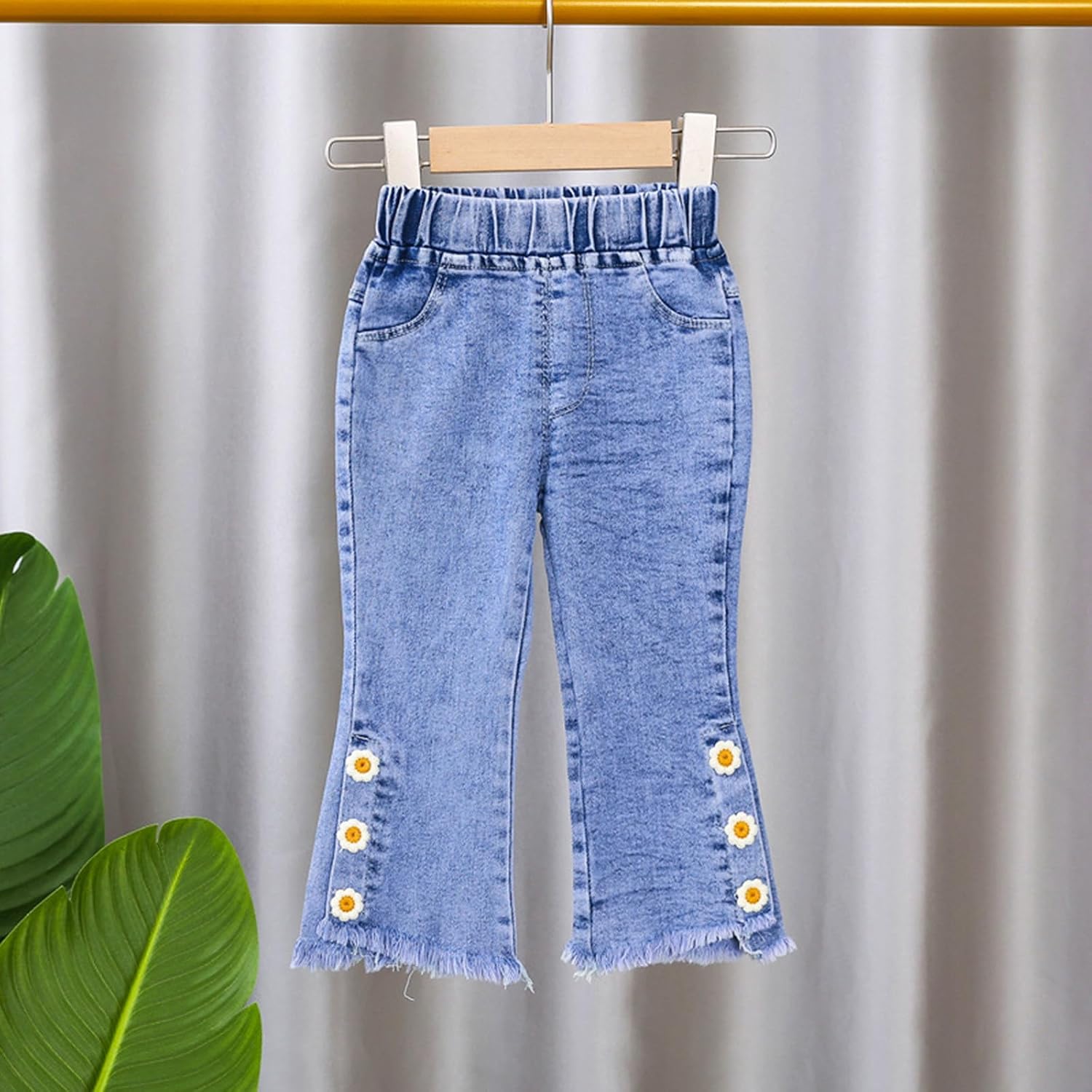 Girls Denim Jeans for Toddlers Comfortable and Stylish Kids Pants with Elastic Waist Perfect for Everyday Wear