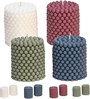 Vista 1 de Juego de 4 velas de burbujas en miniatura Estética sin perfume Tiempo de combustión 25 horas