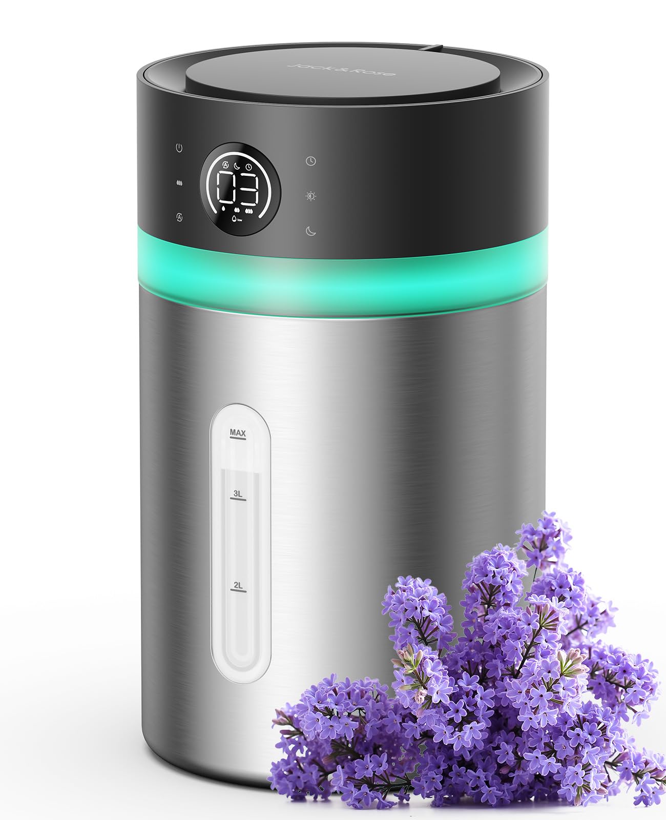 Stainless Steel Cool Mist Humidifier for Bedroom 3.8L,Dishwasher-Safe