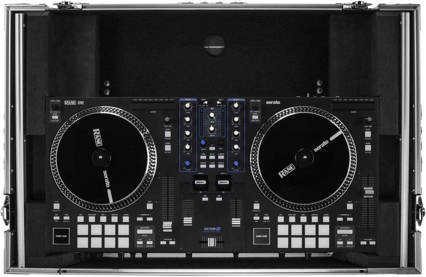 Odyssey Cases Rane One Flight Case with 1U Rack Space and Glide Platform
