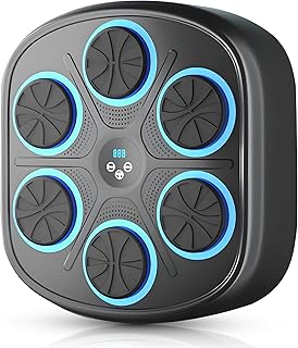 Máquina de boxeo inteligente con música LED 2025 para adultos y niños, equipo de entrenamiento interactivo para gimnasio en casa, fitness interior, entrenamiento de boxeo y ejercicio con guantes de