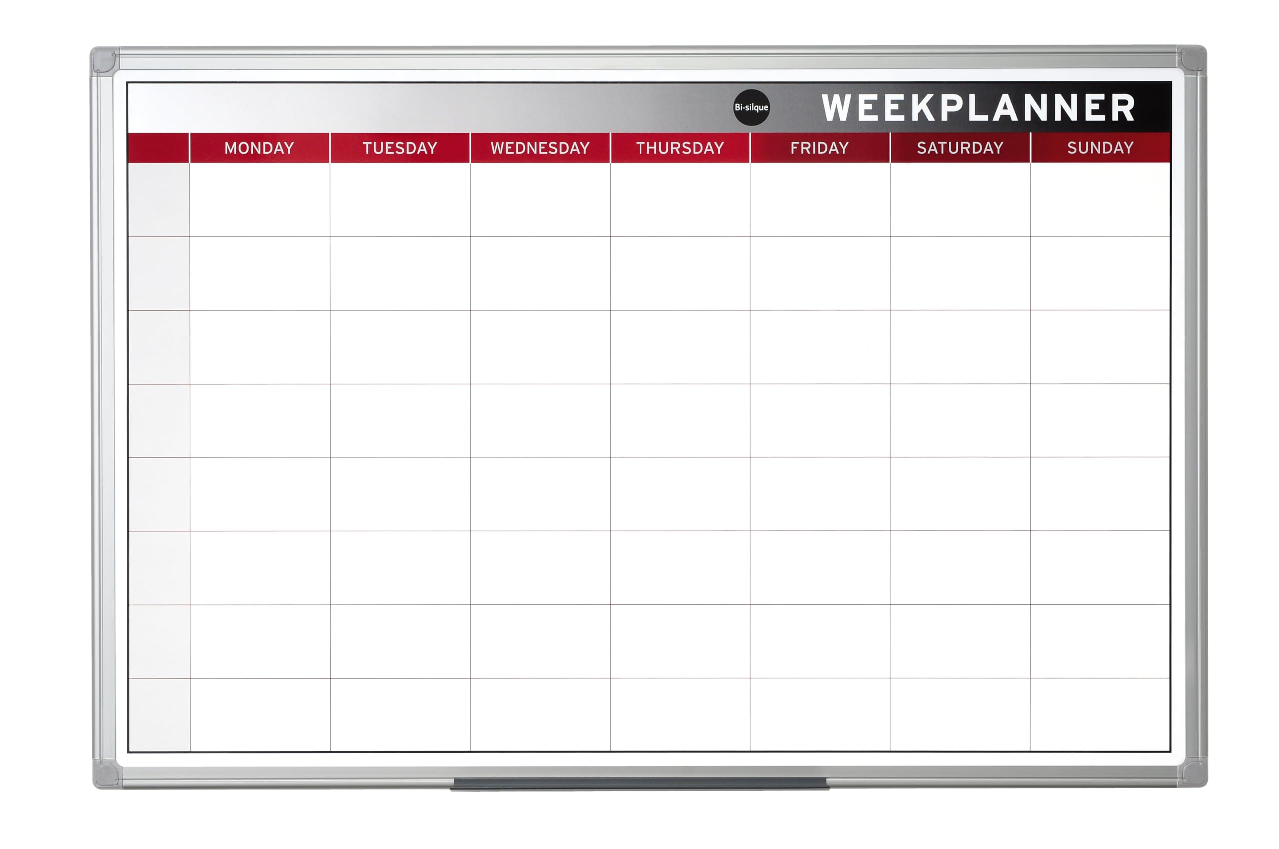Bi-Office Earth Weekly Planning Magnetic Aluminum Frame 90 x 60 cm