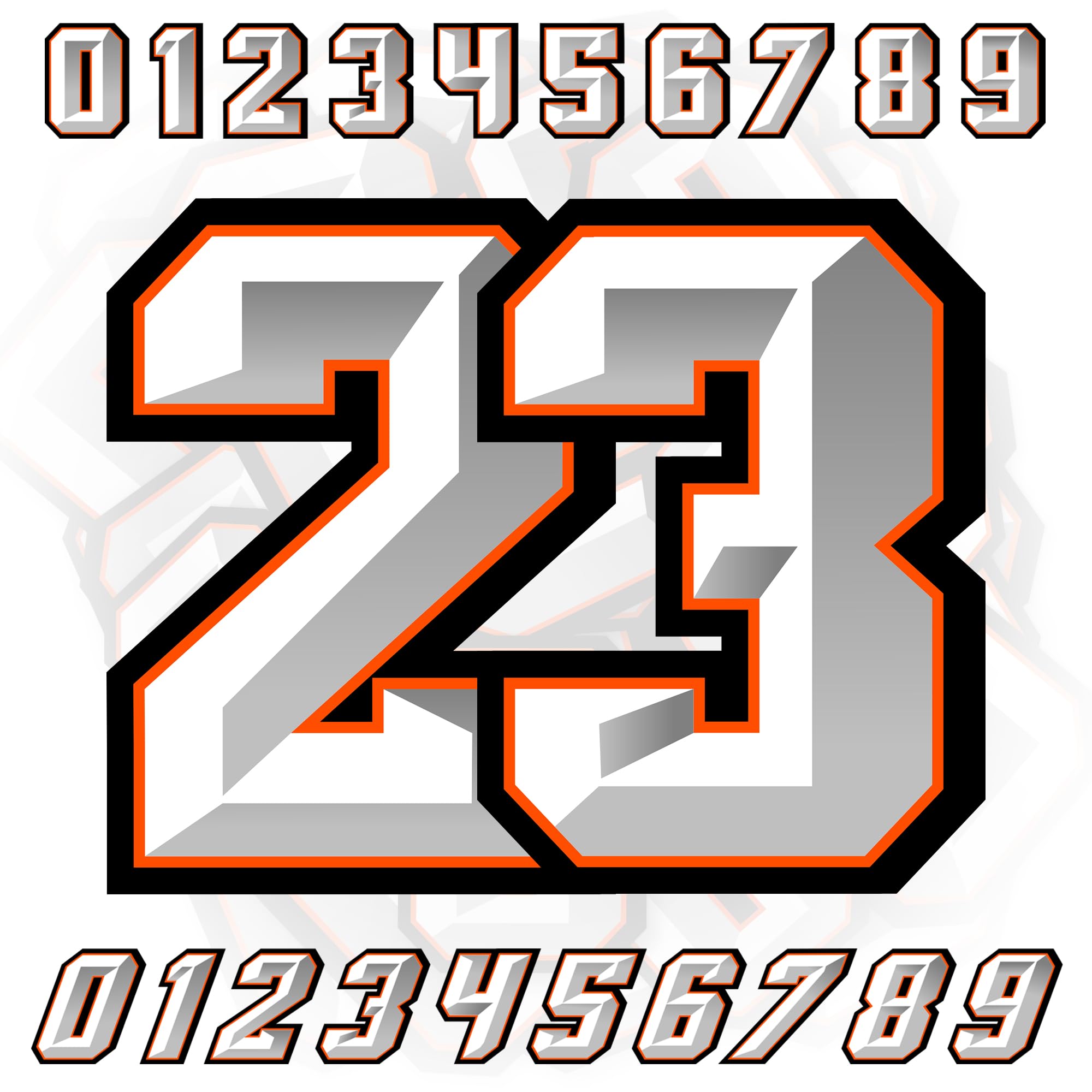 Custom Racing Number Sticker Personalized Race Number for Car Decal Waterproof Die-Cut Vinyl Stickers for Dirt Bike Plate BMX Car Truck Decor Motorcycle Bike Motors RC Racing Decals Birthday Gifts
