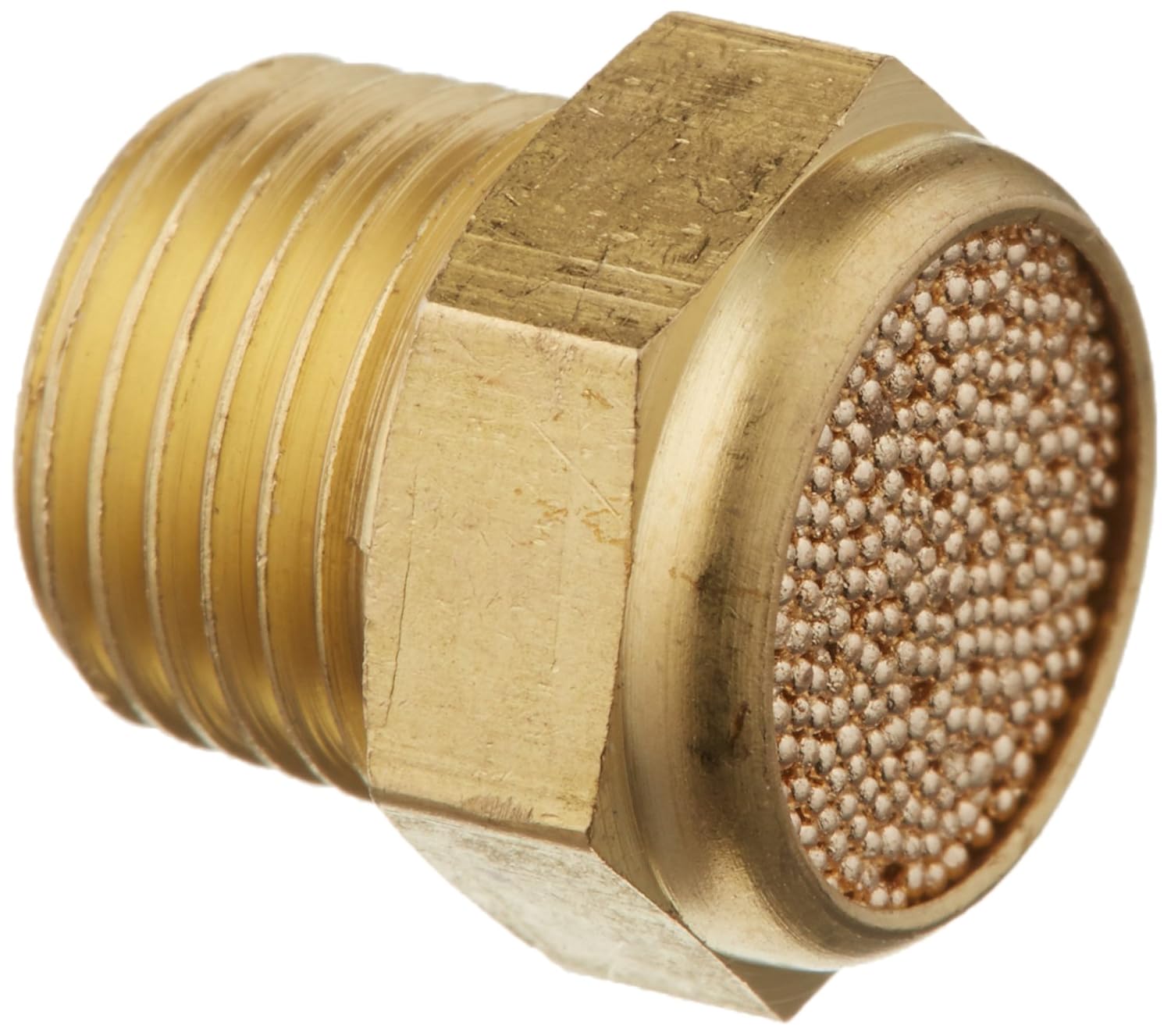 MettleAir BBV-N01 Flat Pneumatic Muffler Filter, Sintered Bronze, 1/8" NPT (Pack of 10)