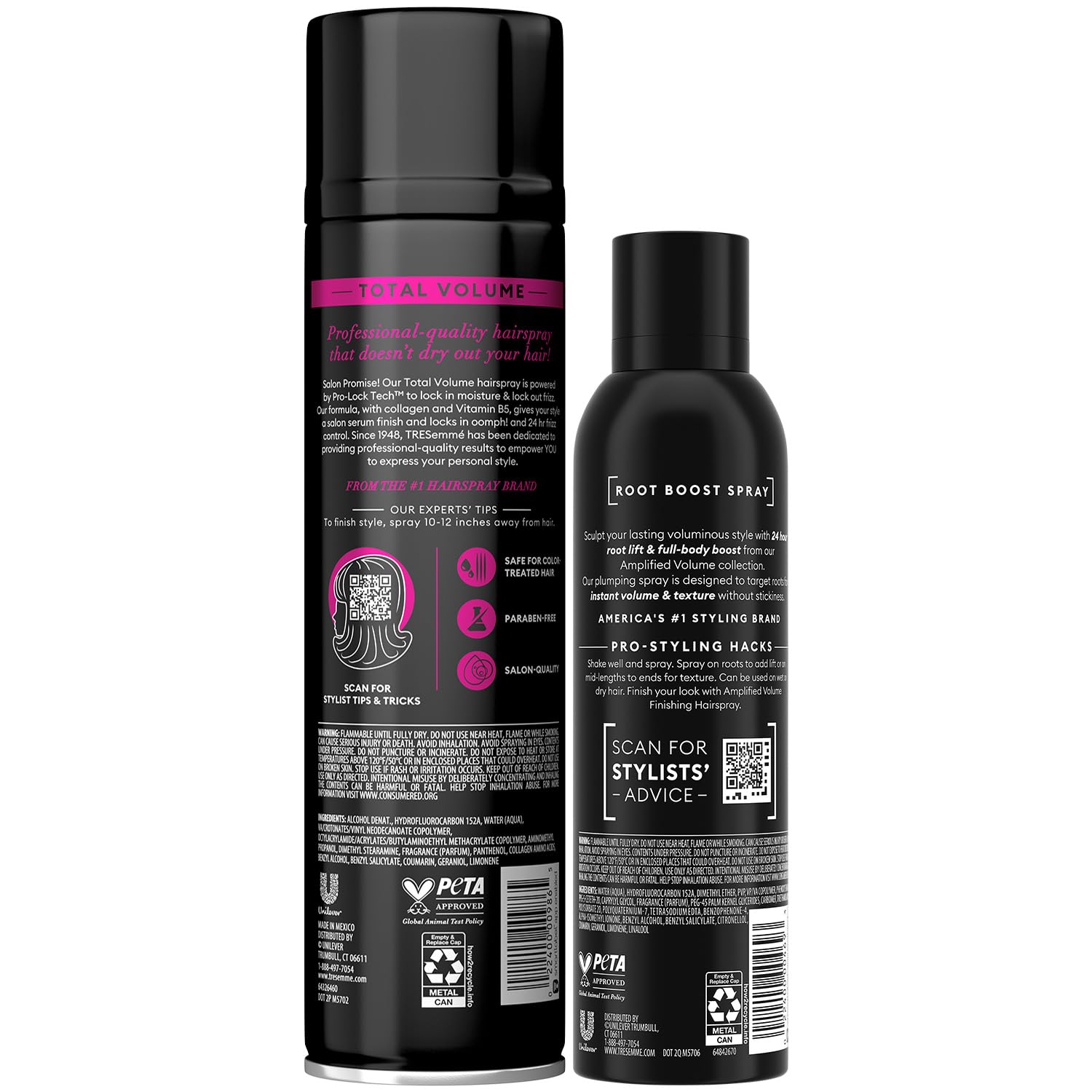 TRESemmé Amplified Volume Finishing Hairspray & Root Boost Spray – 24H Lift, Volumizing Hair Products - Image 2