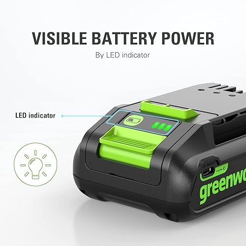 Miniatura 3 de Batería Greenworks de 24V y 2.0Ah (Batería original de Greenworks  Más de 125 herramientas compatibles)