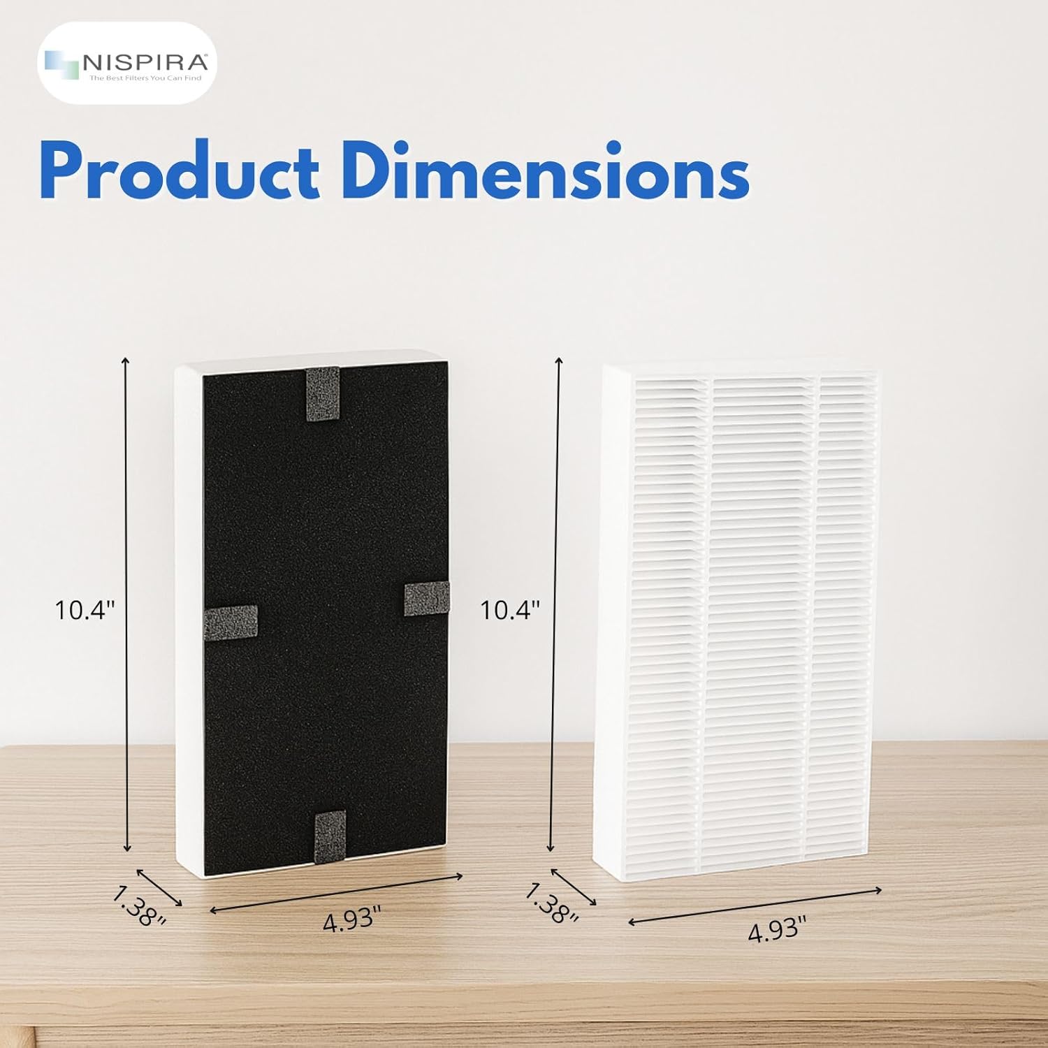 Nispira U Filter HRF201B Replacement 2-in-1 HEPA Activated Carbon For Honeywell Febreze Air Purifier FRF102B FRF101B | FHT190 FHT180 FHT170 HHT270 HHT290 | Removes Smoke, Pollen, Dust | 2 Packs - Image 3