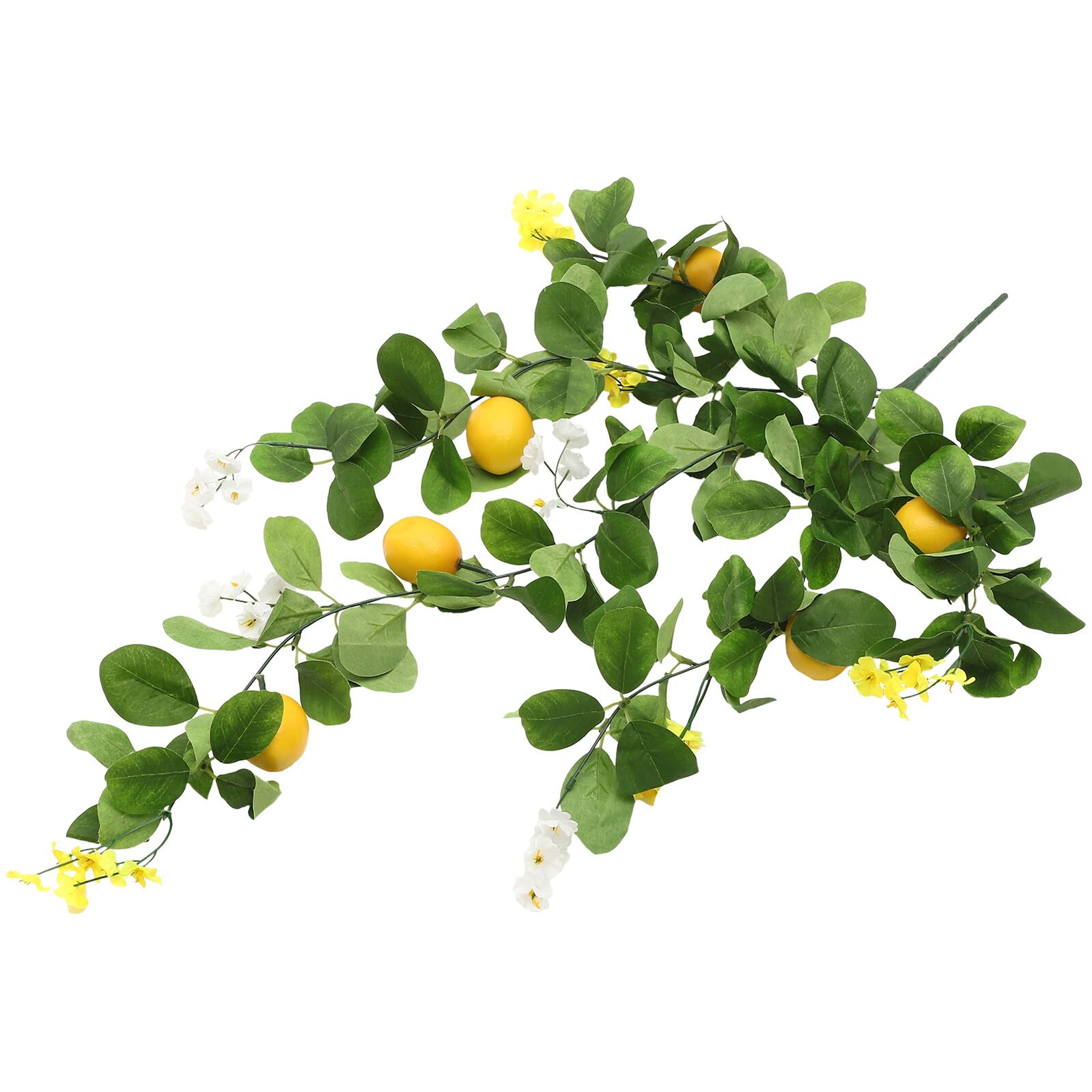 Rama artificial de limón con verdes para colgar en pared interior