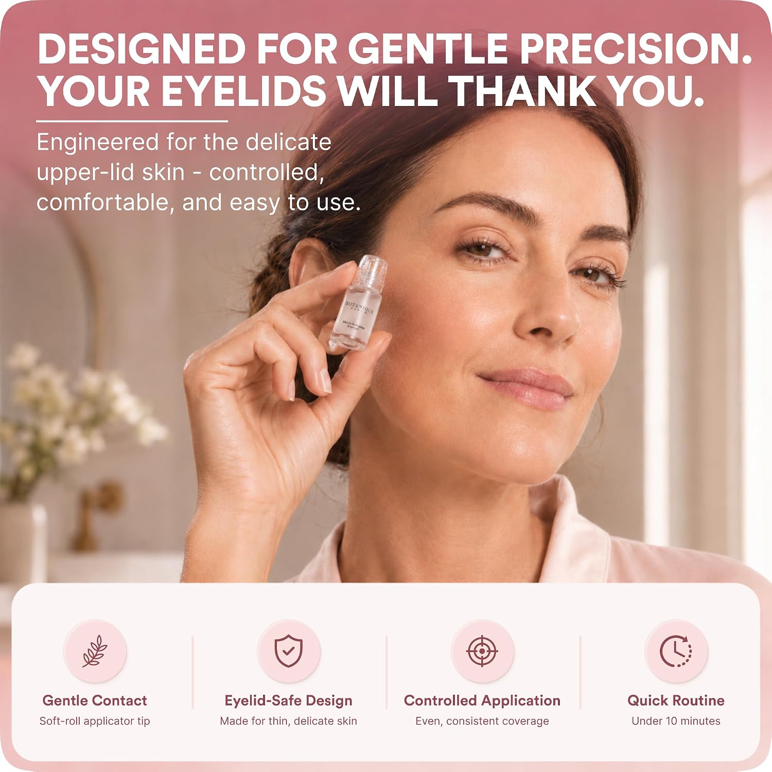 BOTANIQUE PARIS® Hooded Eyes Serum, Multi Peptide Eyelid Lift & Firming | Upper eyelid serum for hooded & droopy eyelids, advanced renewal actives visibly reduce hooding, sagging & texture