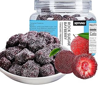 SIJIYUNLI-Yangmei Preserves 260g/9.17oz (Rock sugar bayberry) dried plum fruit, sweet, sour and salty to satisfy cravings, casual snack