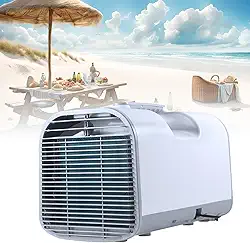 Condicionadores de ar portáteis, condicionador de ar externo de 4095btu, função de temporização de ventilador de três velocidades de baixo consumo de energia 420w para barraca de