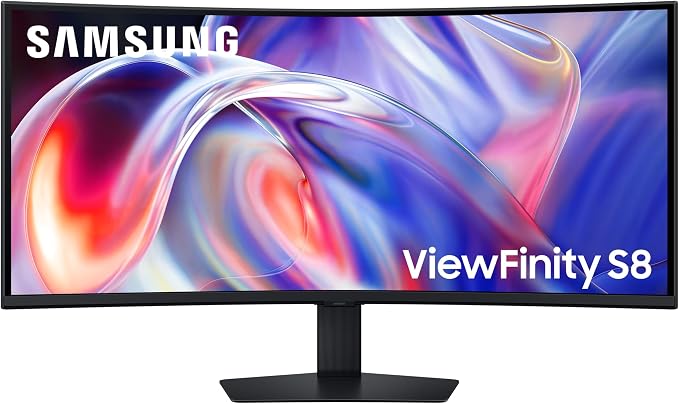 SAMSUNG 40 po ViewFinity S8 4K WUHD VA Moniteur à haute résolution 144 Hz, 4 ms, HDR10, Freesync, haut-parleur intégré, DP + Thunderbolt 5 + USB-A vers USB-C – (LS40H852TANXZA) [Version Canada]
